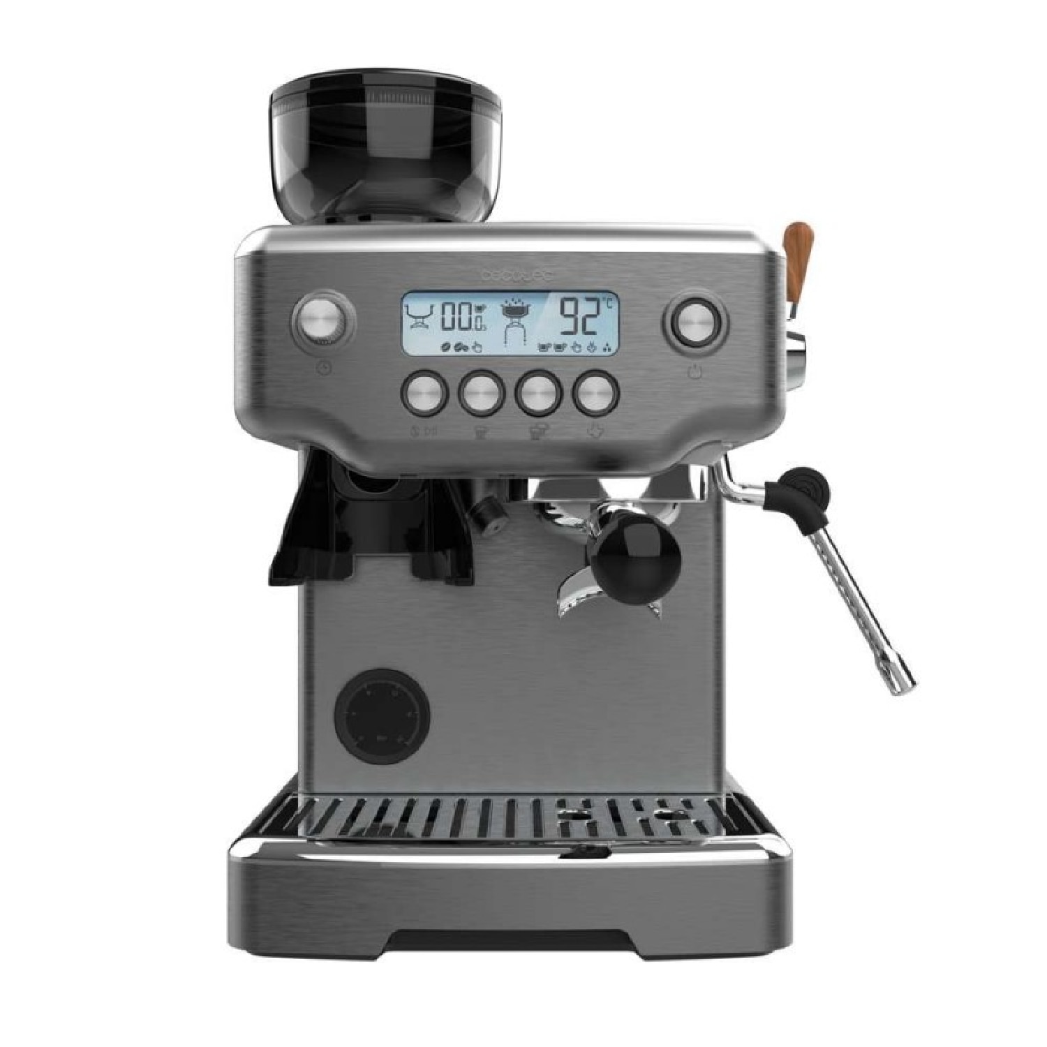 Imagen 3 de Cafetera barista Cecotec Power Espresso 20 Barista Steel & Grind - Gris Gris