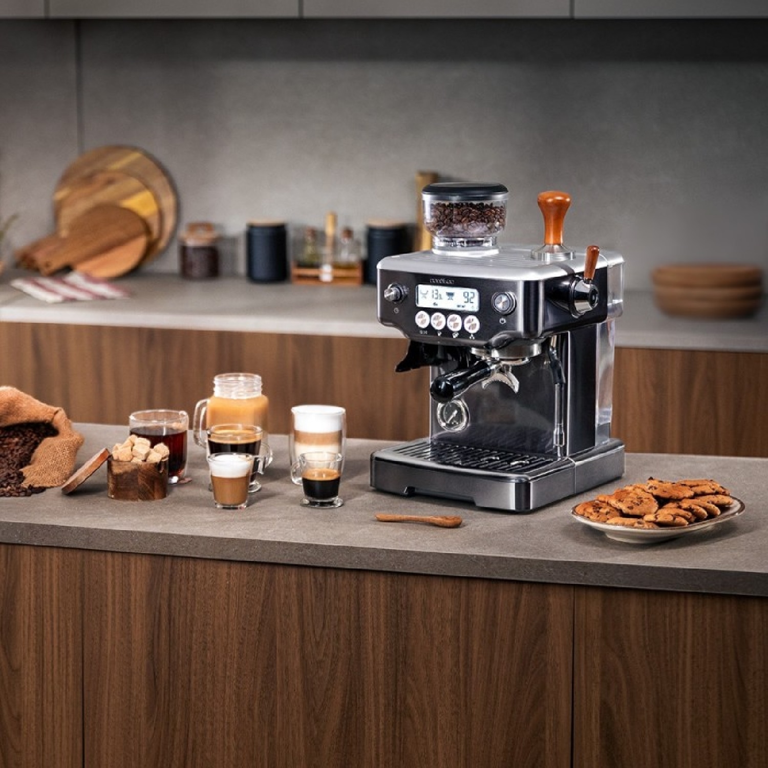 Imagen 6 de Cafetera barista Cecotec Power Espresso 20 Barista Steel & Grind - Gris Gris