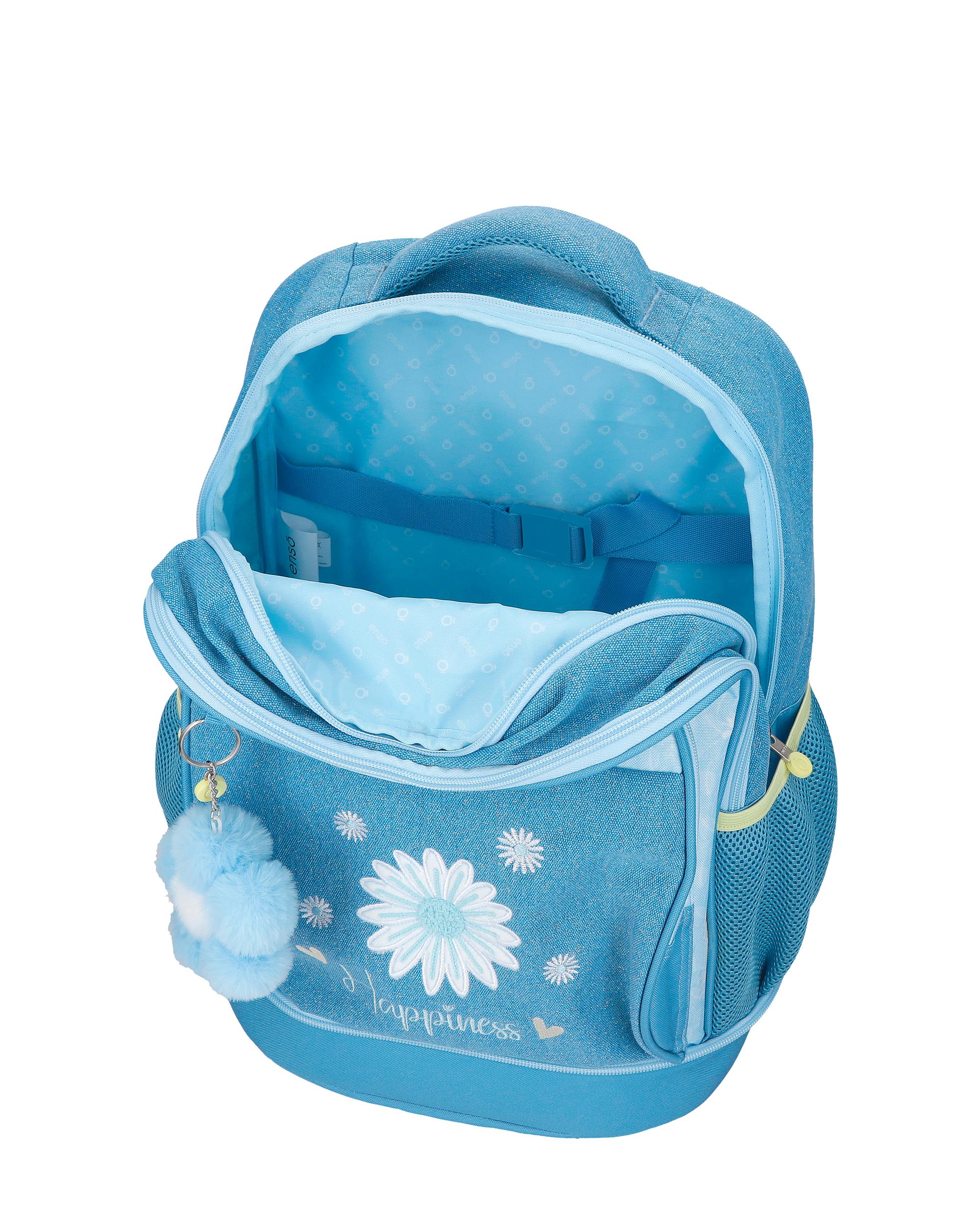 Mochila Compact desmontable dos ruedas Enso Happiness con capacidad de 31L denim Azul-4