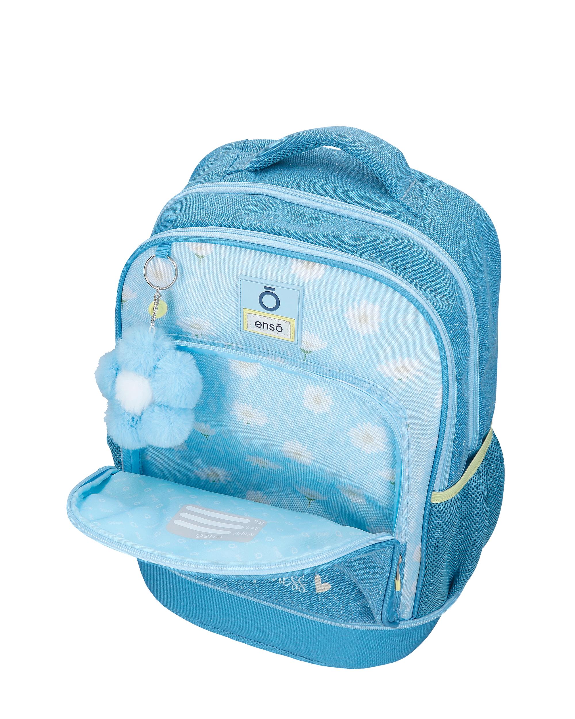Mochila Compact desmontable dos ruedas Enso Happiness con capacidad de 31L denim Azul-5