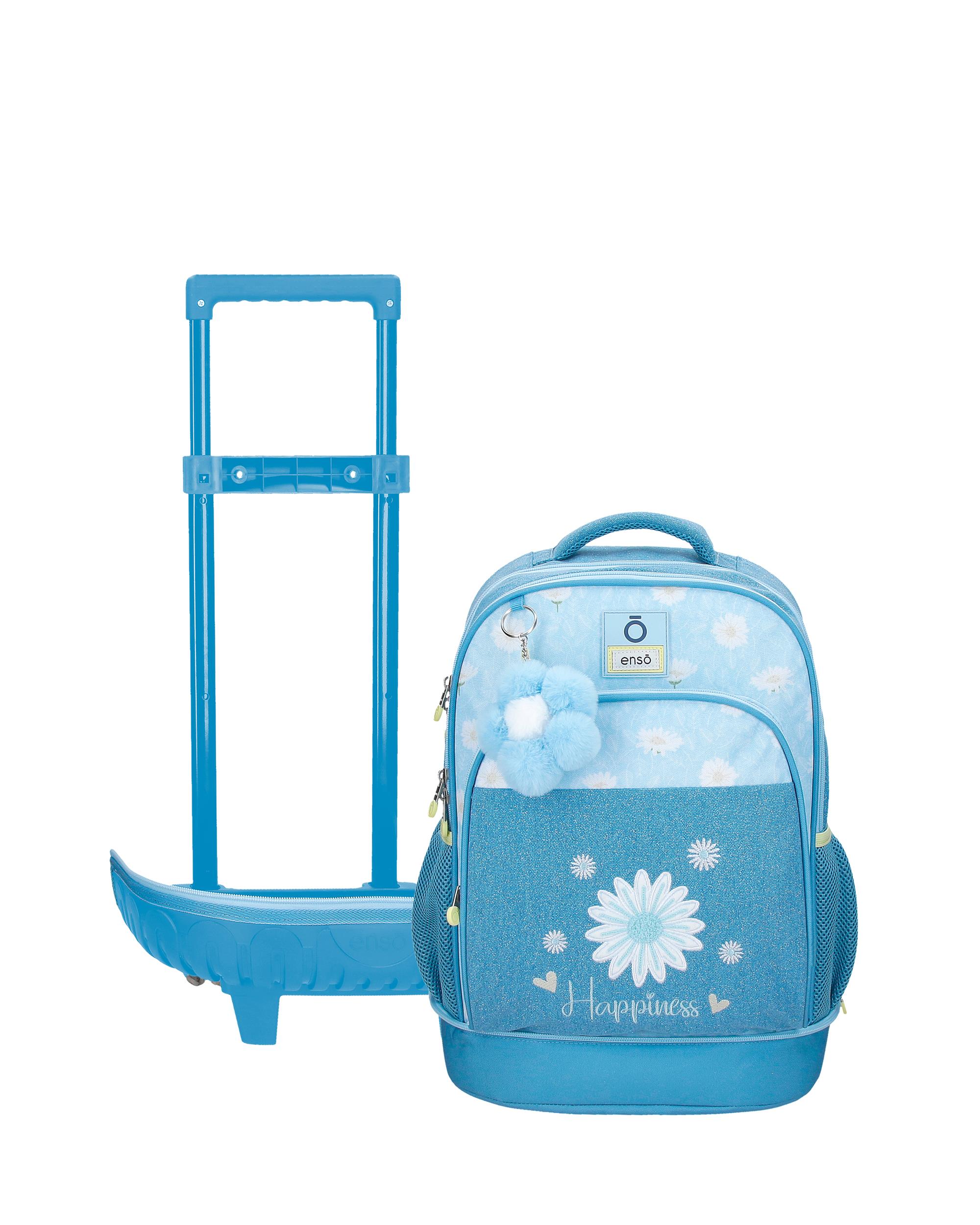 Mochila Compact desmontable dos ruedas Enso Happiness con capacidad de 31L denim Azul-6