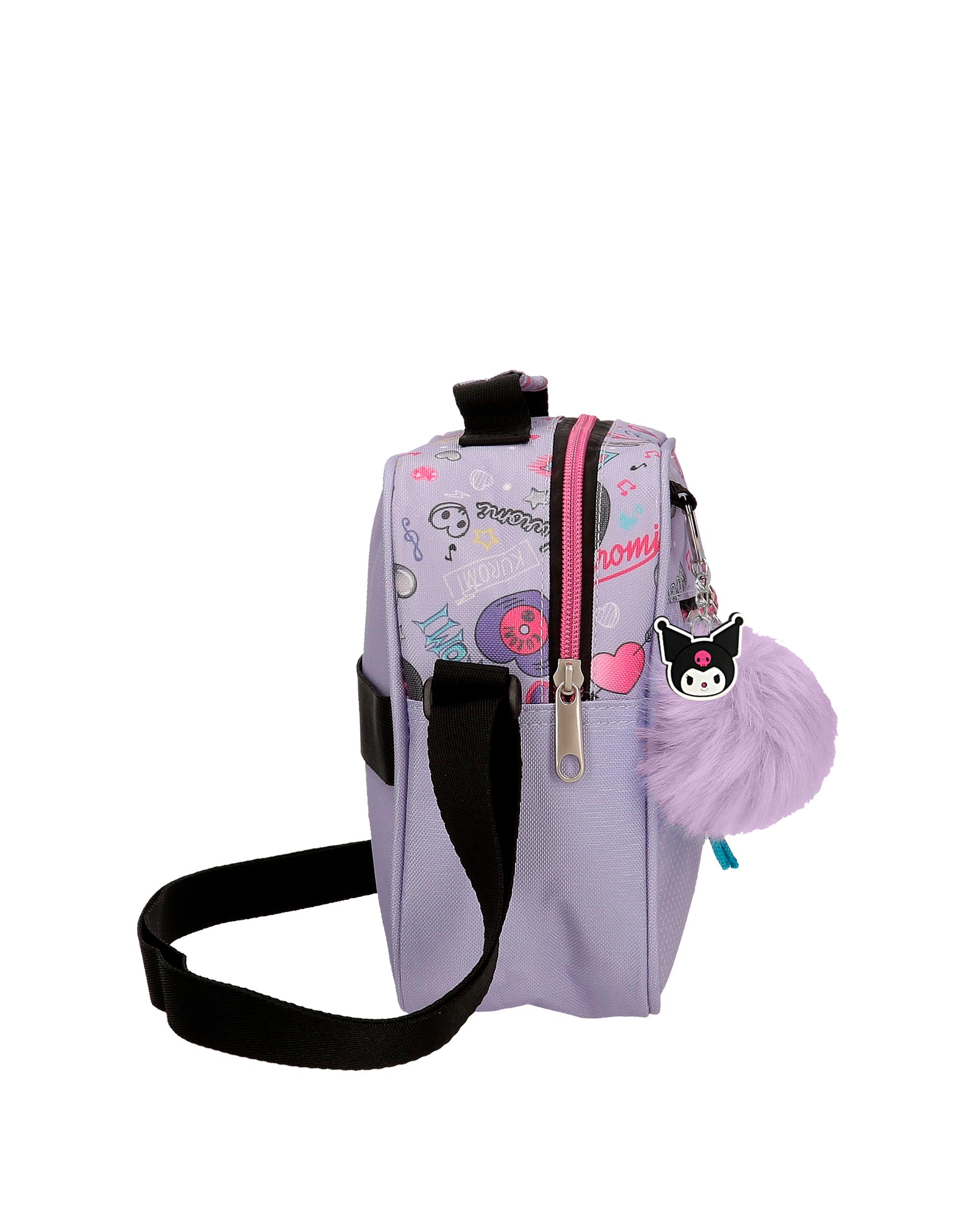 Neceser con bandolera adaptable Kuromi Retropop Morado-2