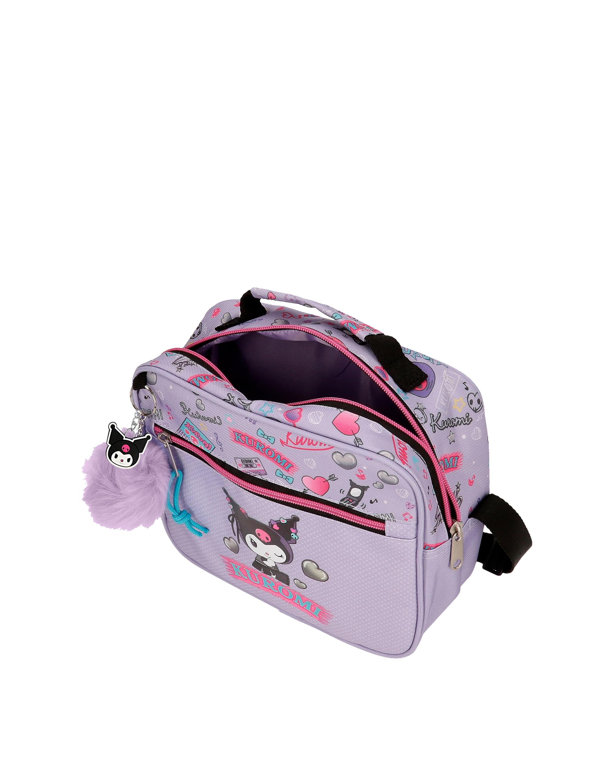 Neceser con bandolera adaptable Kuromi Retropop Morado-4