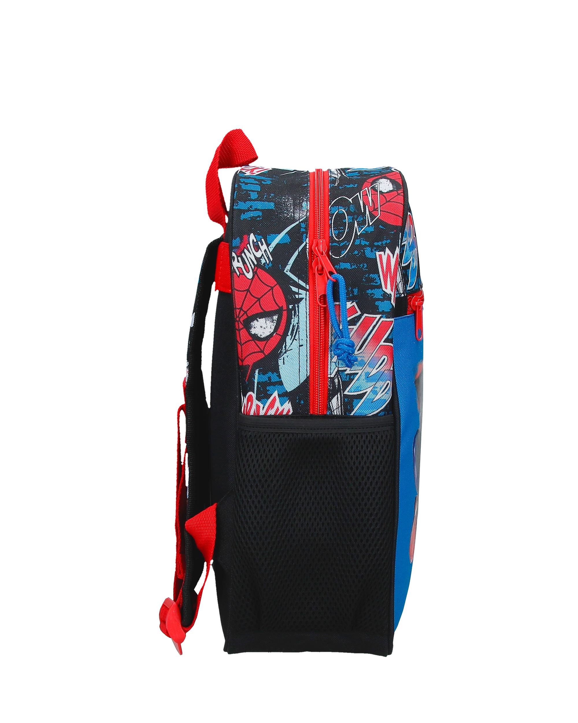 Mochila Escolar Spiderman Wall Crawler con capacidad de 9,801L adaptable a carro negro Negro-2