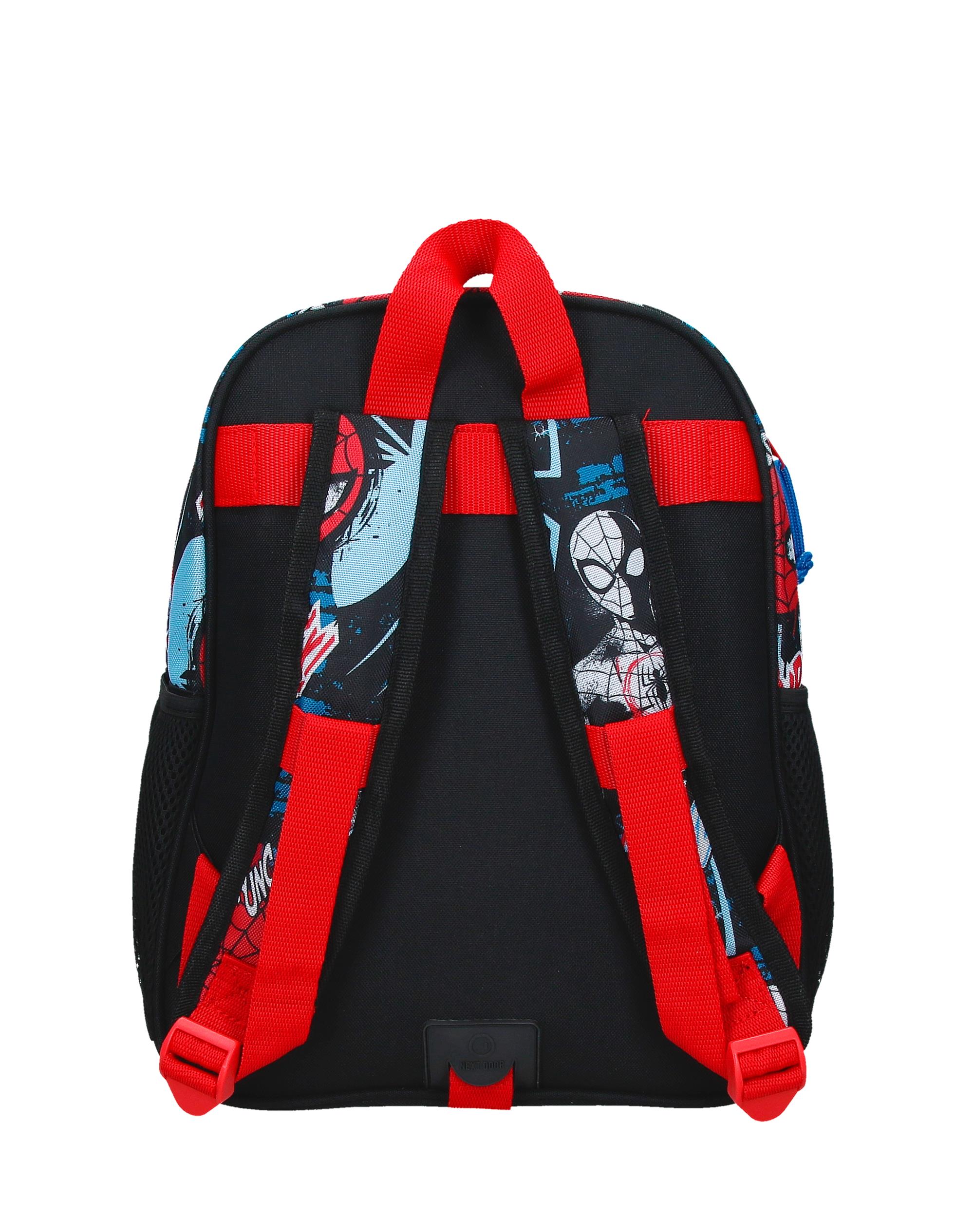 Mochila Escolar Spiderman Wall Crawler con capacidad de 9,801L adaptable a carro negro Negro-3
