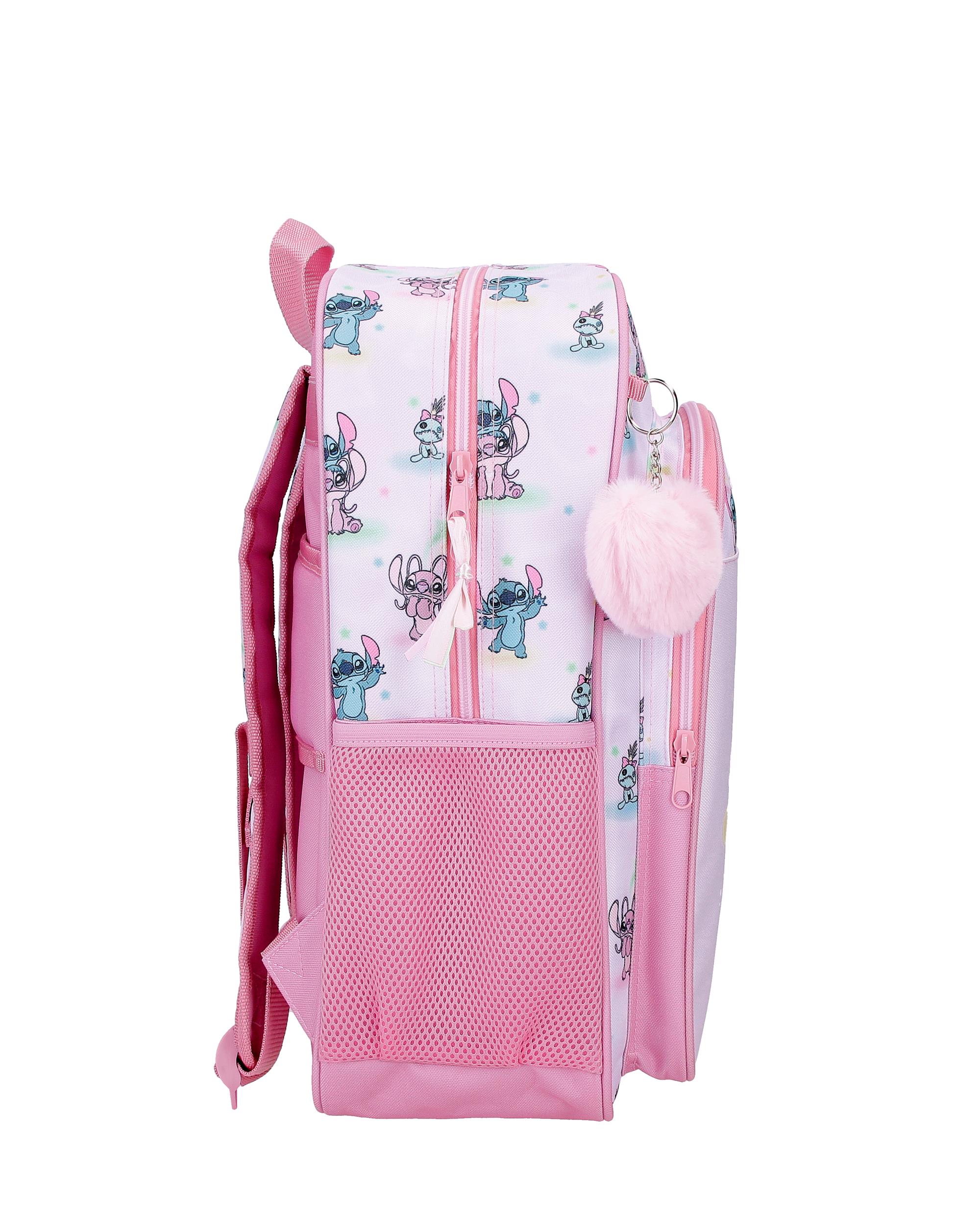 Mochila Escolar Stitch You & Me con capacidad de 15,6L adaptable a carro malva Morado-2