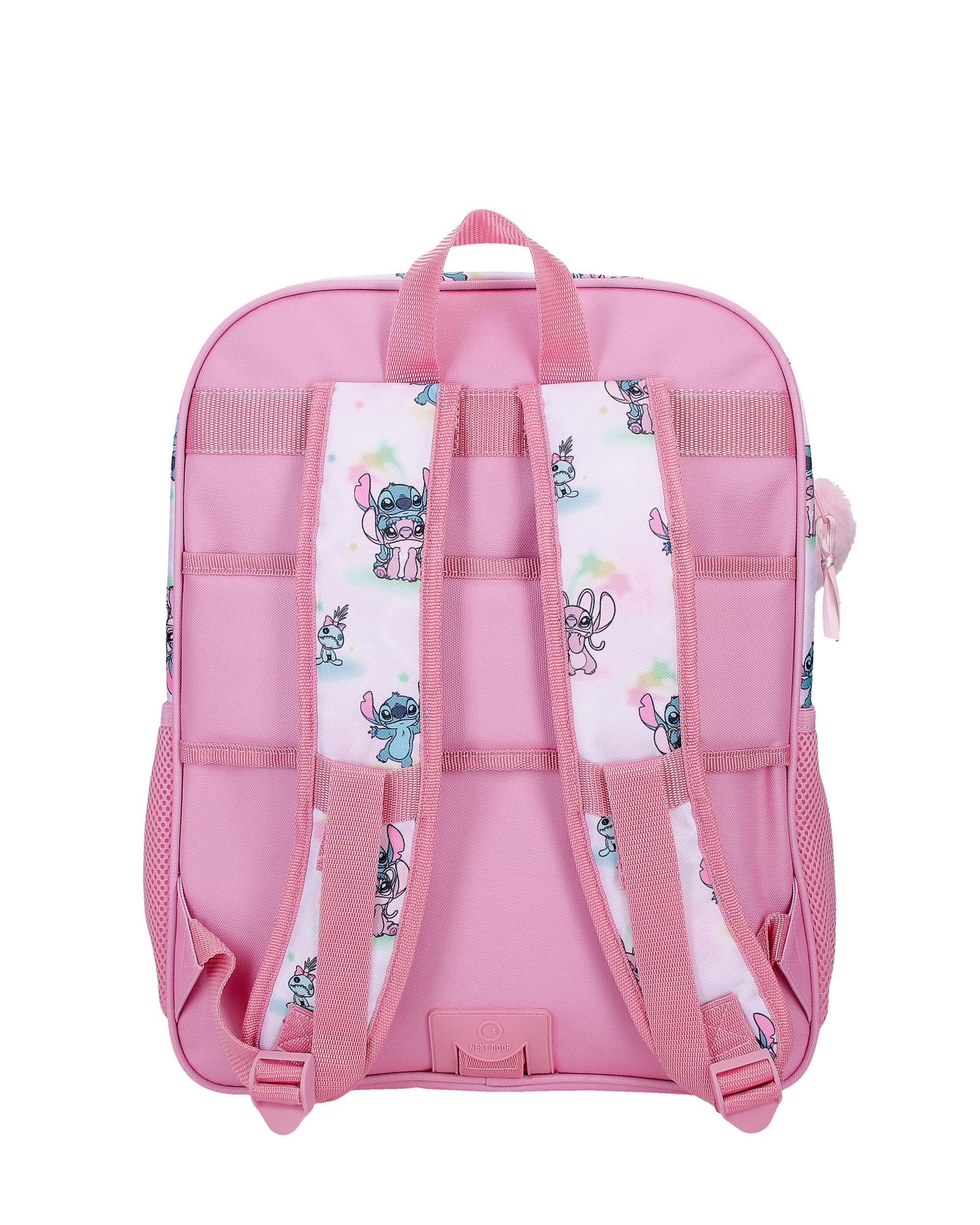 Mochila Escolar Stitch You & Me con capacidad de 15,6L adaptable a carro malva Morado-3