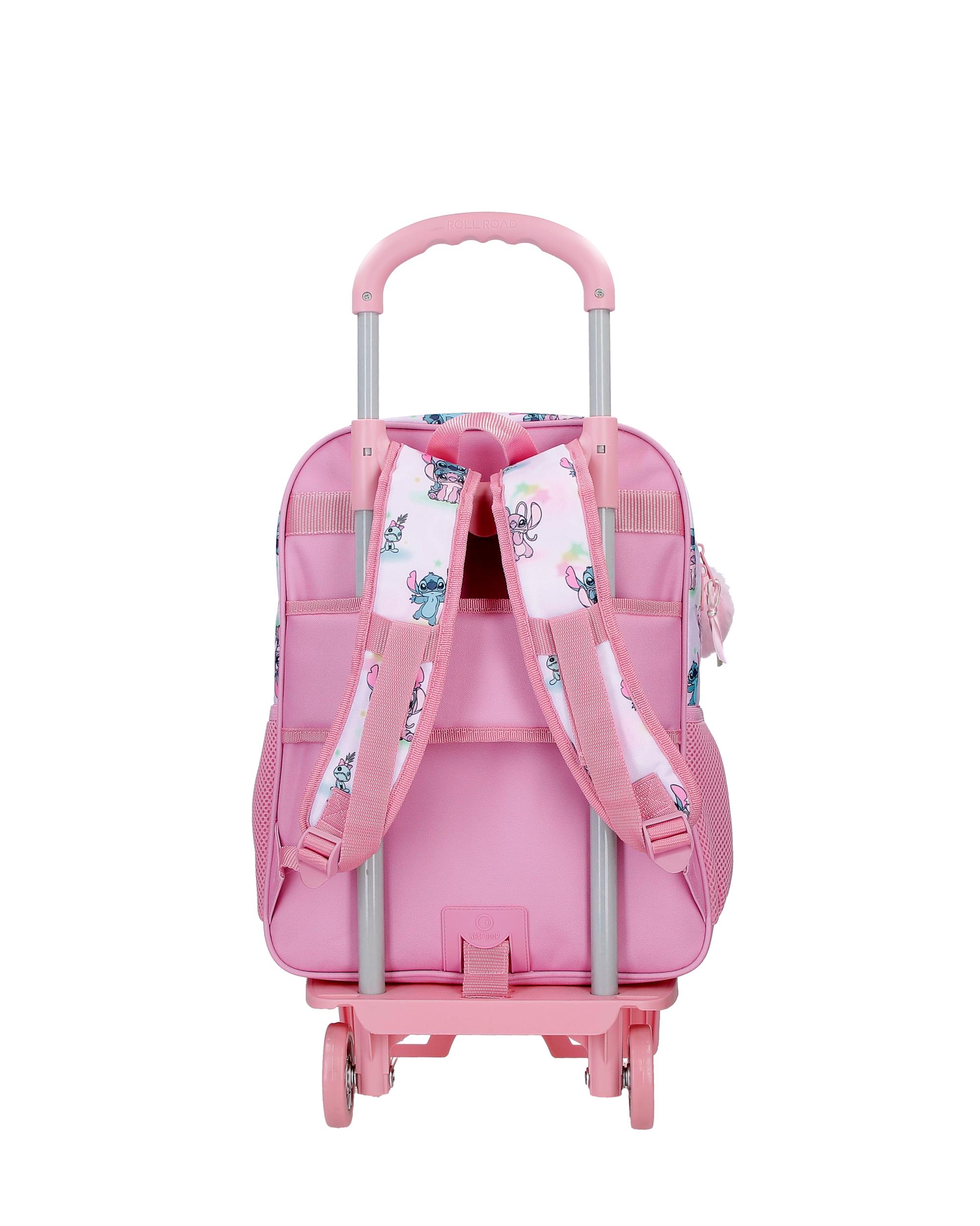 Mochila Escolar Stitch You & Me con capacidad de 15,6L con carro malva Morado-3