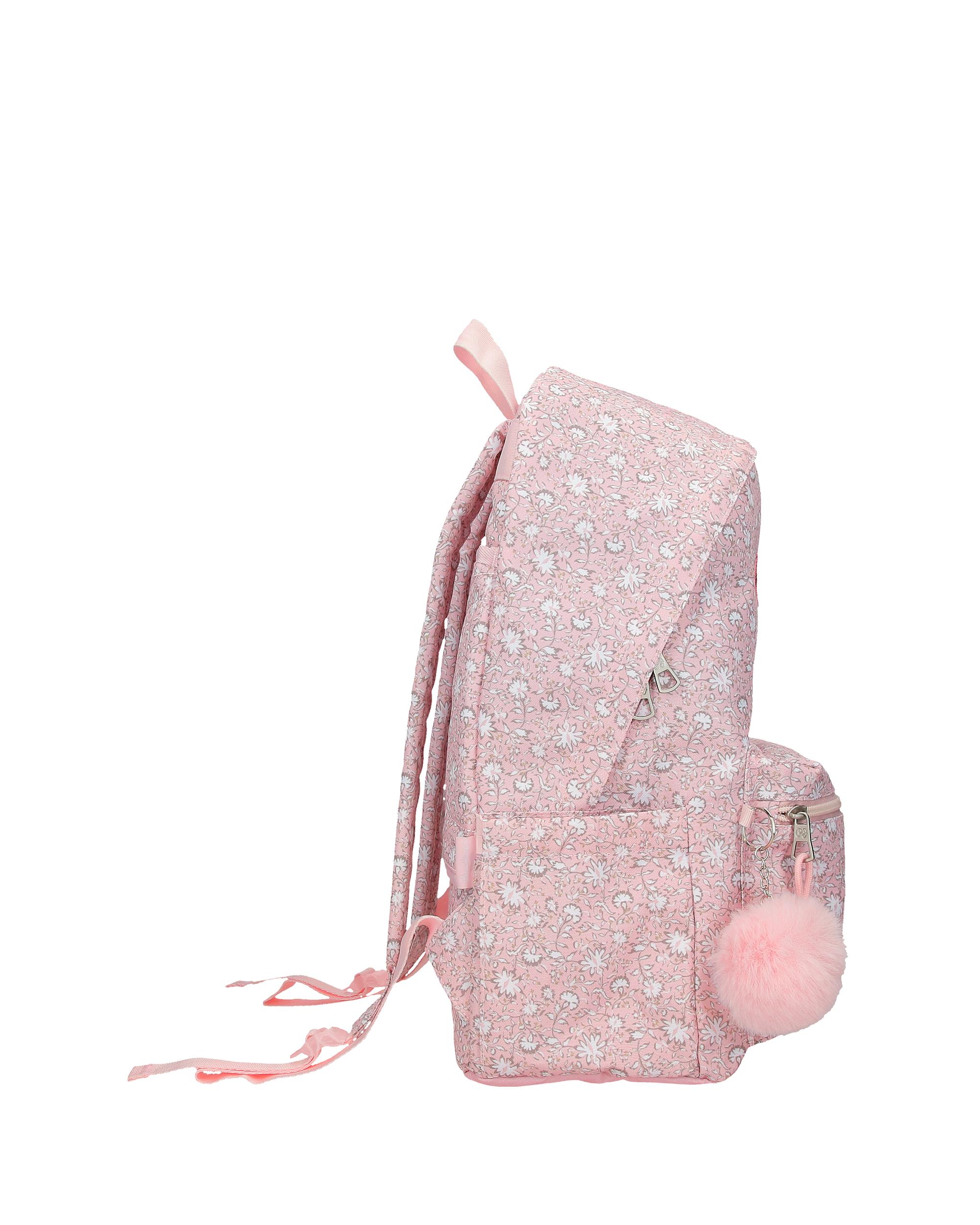 Mochila escolar 44 cm PJL Mia adaptable a carro rosa claro Rosa-2