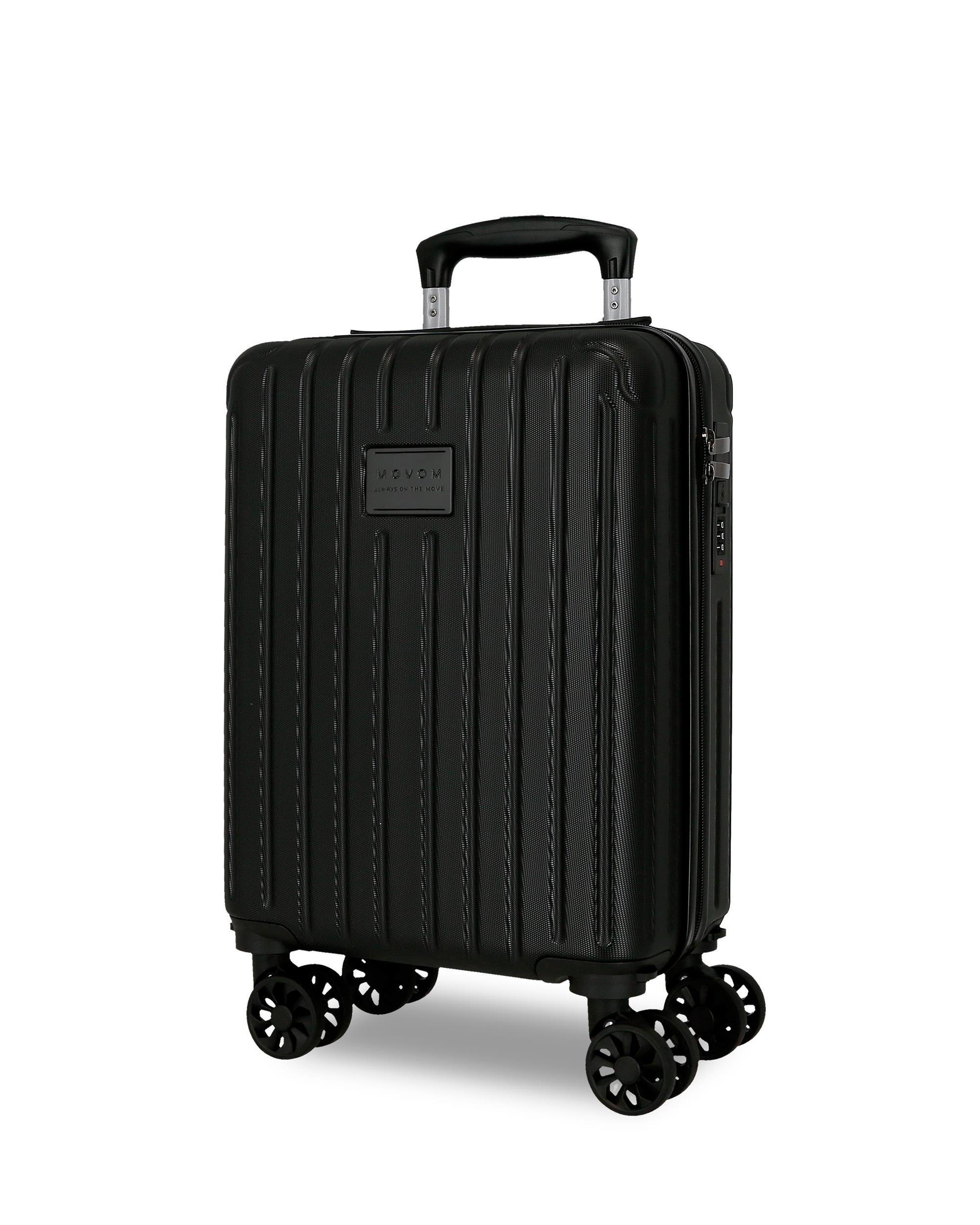 Maleta de cabina 40 cm movom timber abs rígida con capacidad de 24l - Negro Negro-1