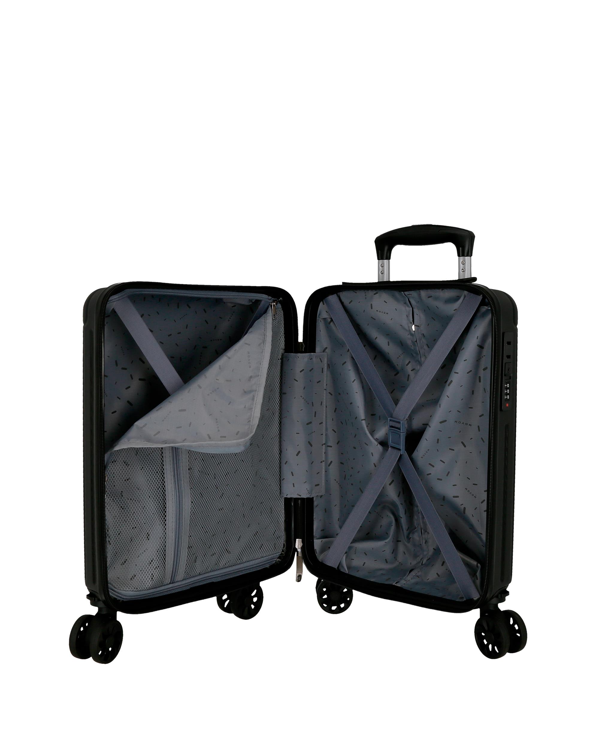 Maleta de cabina 40 cm movom timber abs rígida con capacidad de 24l - Negro Negro-5