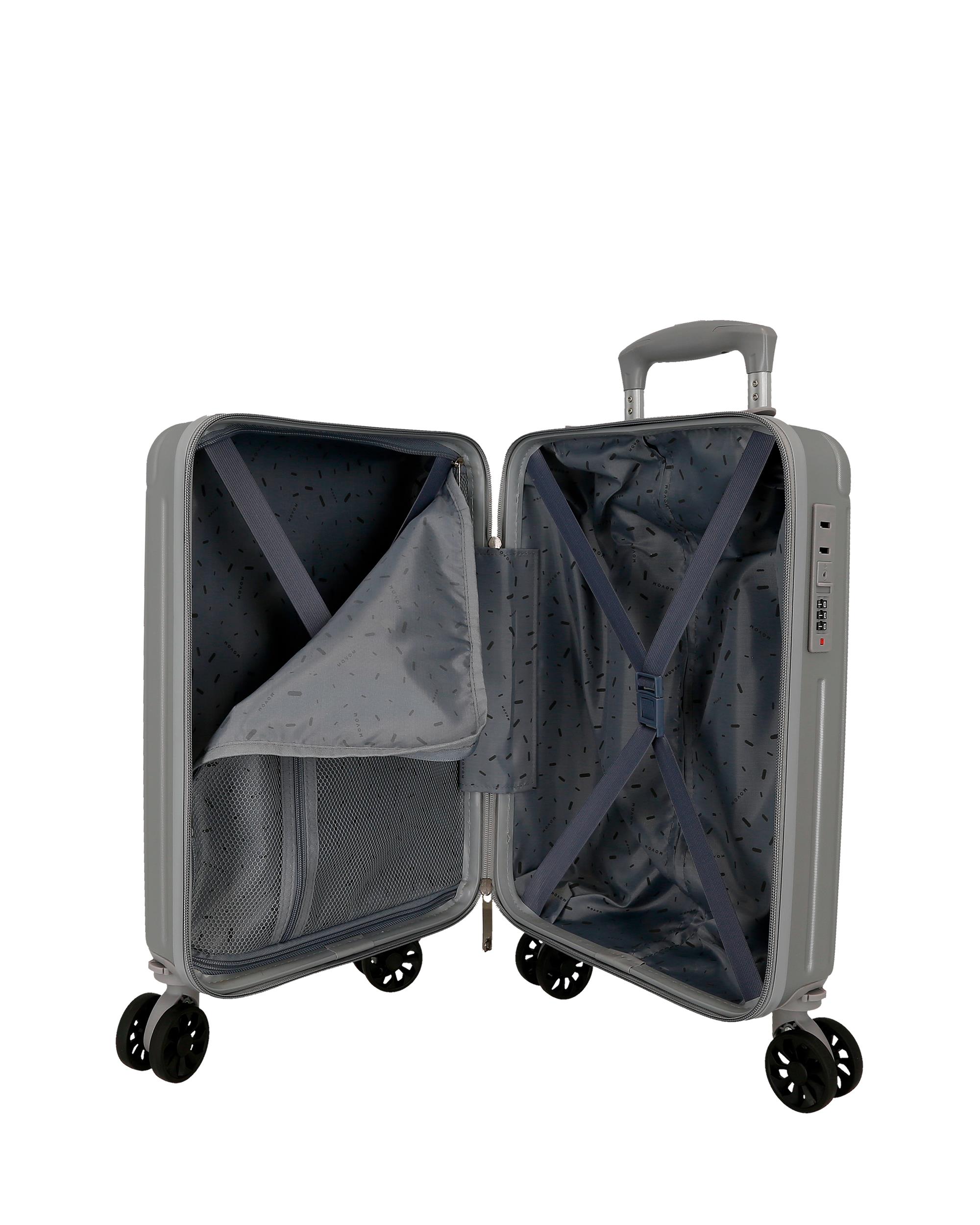 Maleta de cabina 40 cm movom timber abs rígida con capacidad de 24l - Gris Gris-5
