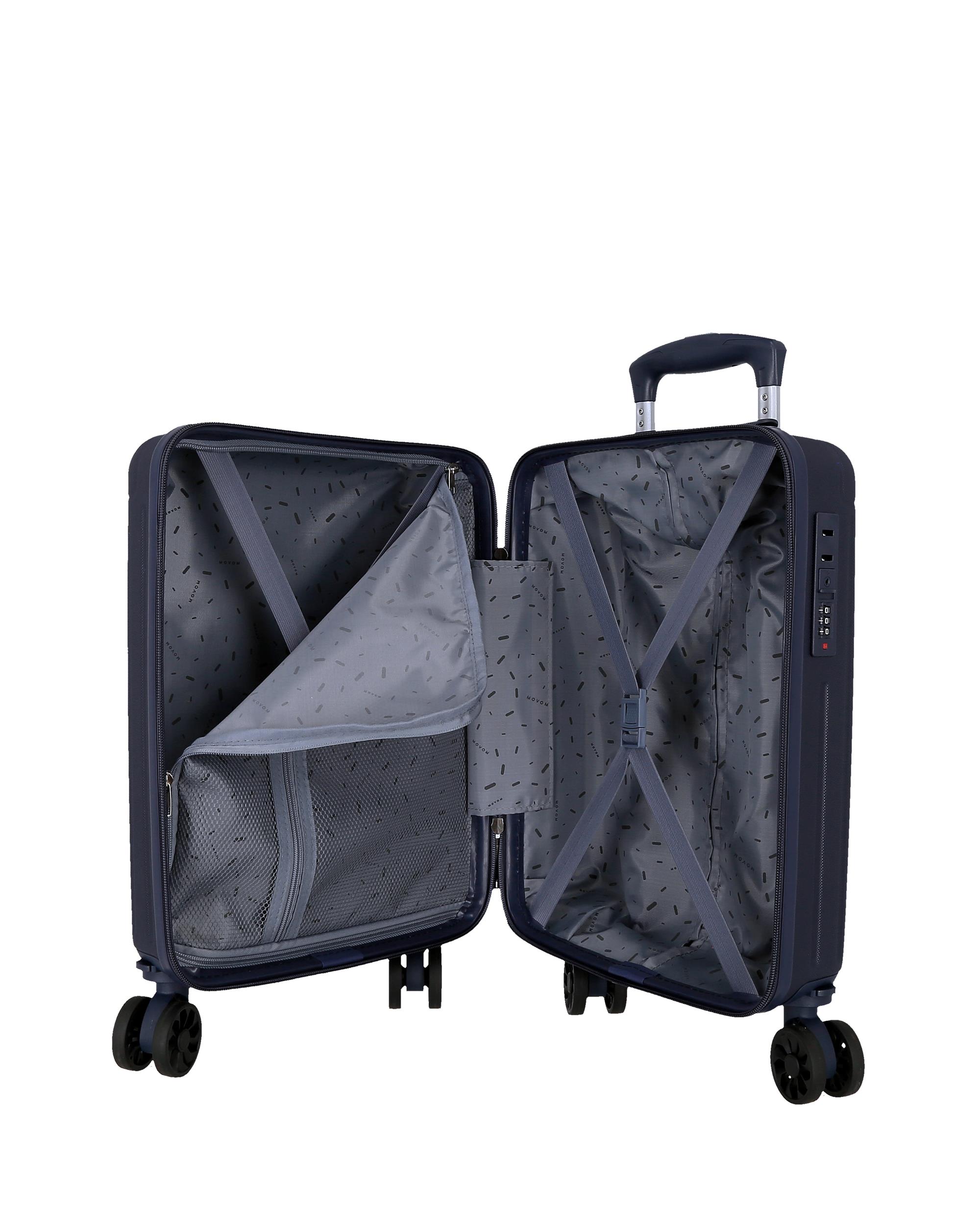 Maleta de cabina 40 cm movom timber abs rígida con capacidad de 24l - Azul Azul-5