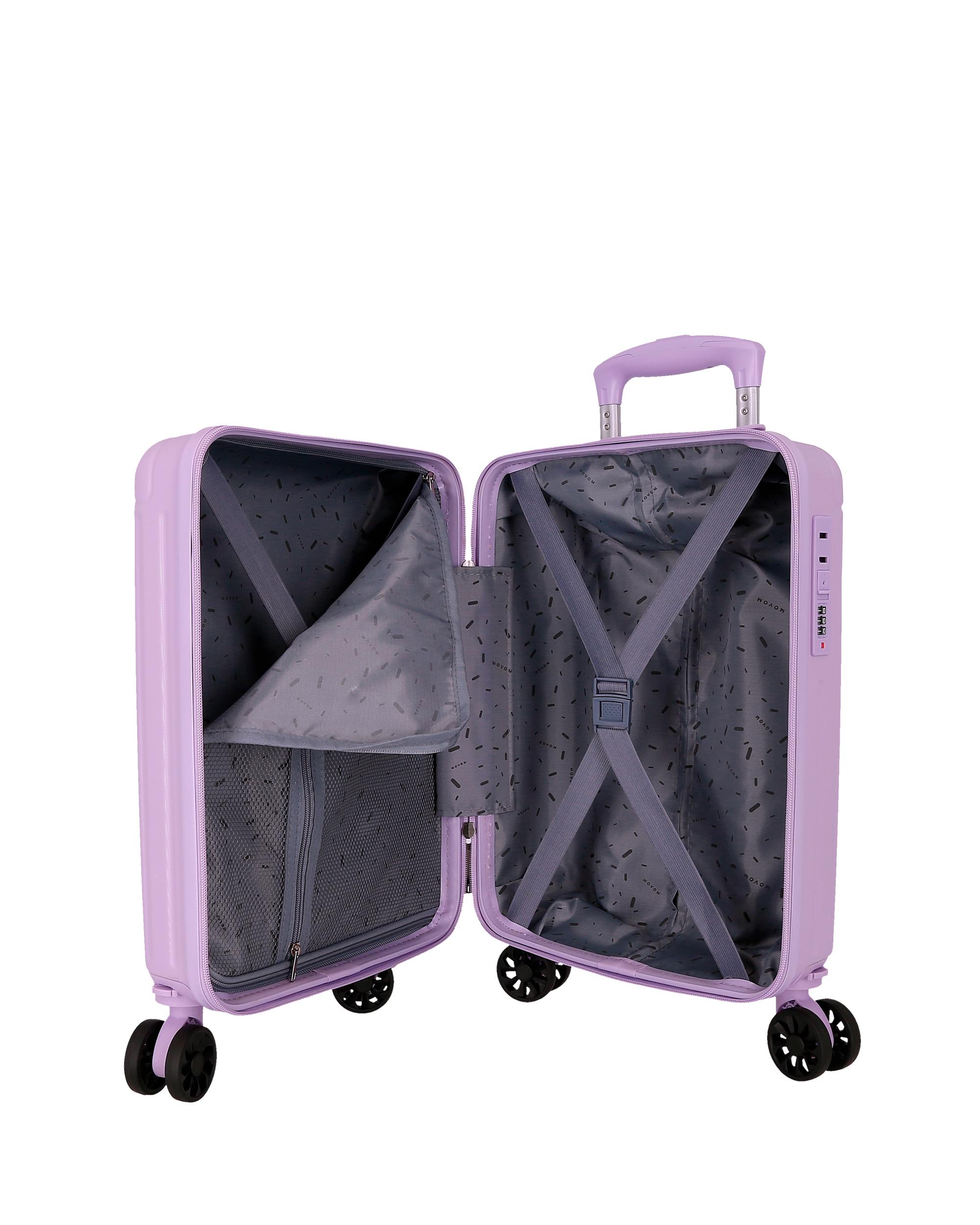 Maleta de cabina 40 cm movom timber abs rígida con capacidad de 24l - Morado Morado-5