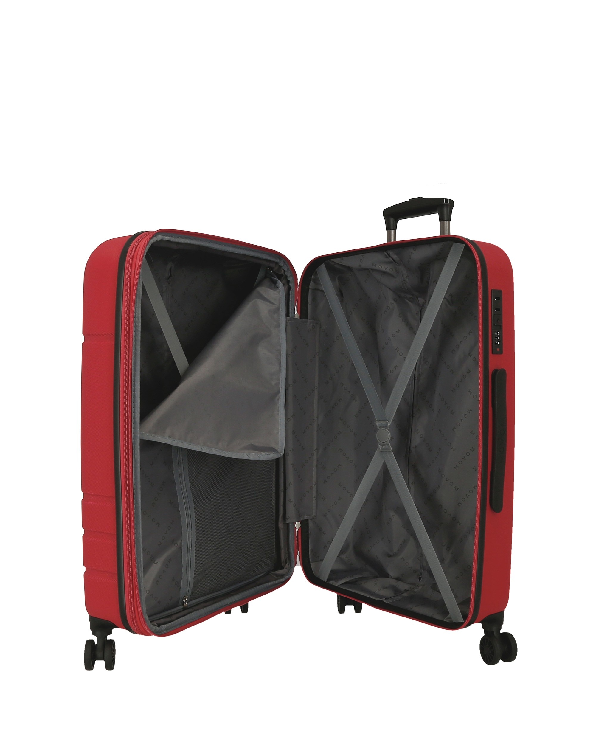 Imagen 5 de Juego de maletas 55-68 cm expandible movom galaxy abs rígida hasta 111l - Rojo Rojo
