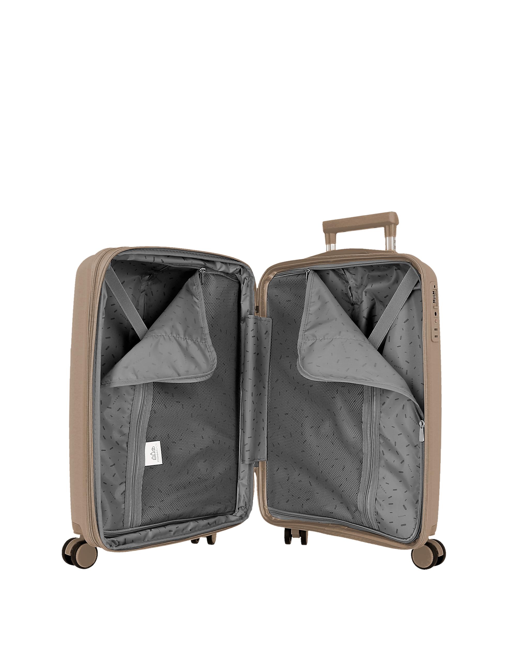 Imagen 5 de Maleta de cabina 55 cm extensible new ocuri con capacidad de 37l en rosa - Movom - Oro Oro