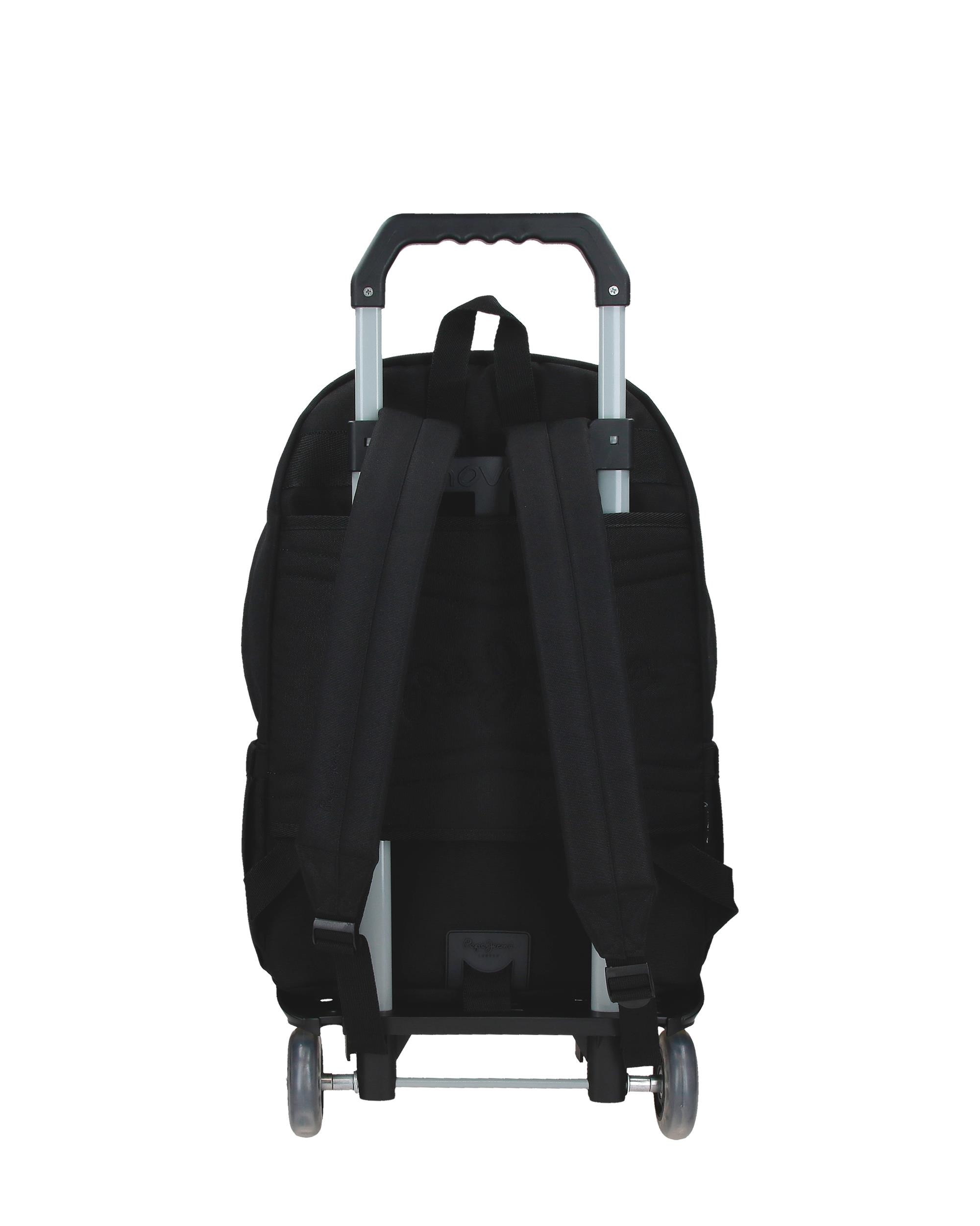 Imagen 3 de Mochila escolar 44 cm PJL Edward con carro negro Negro
