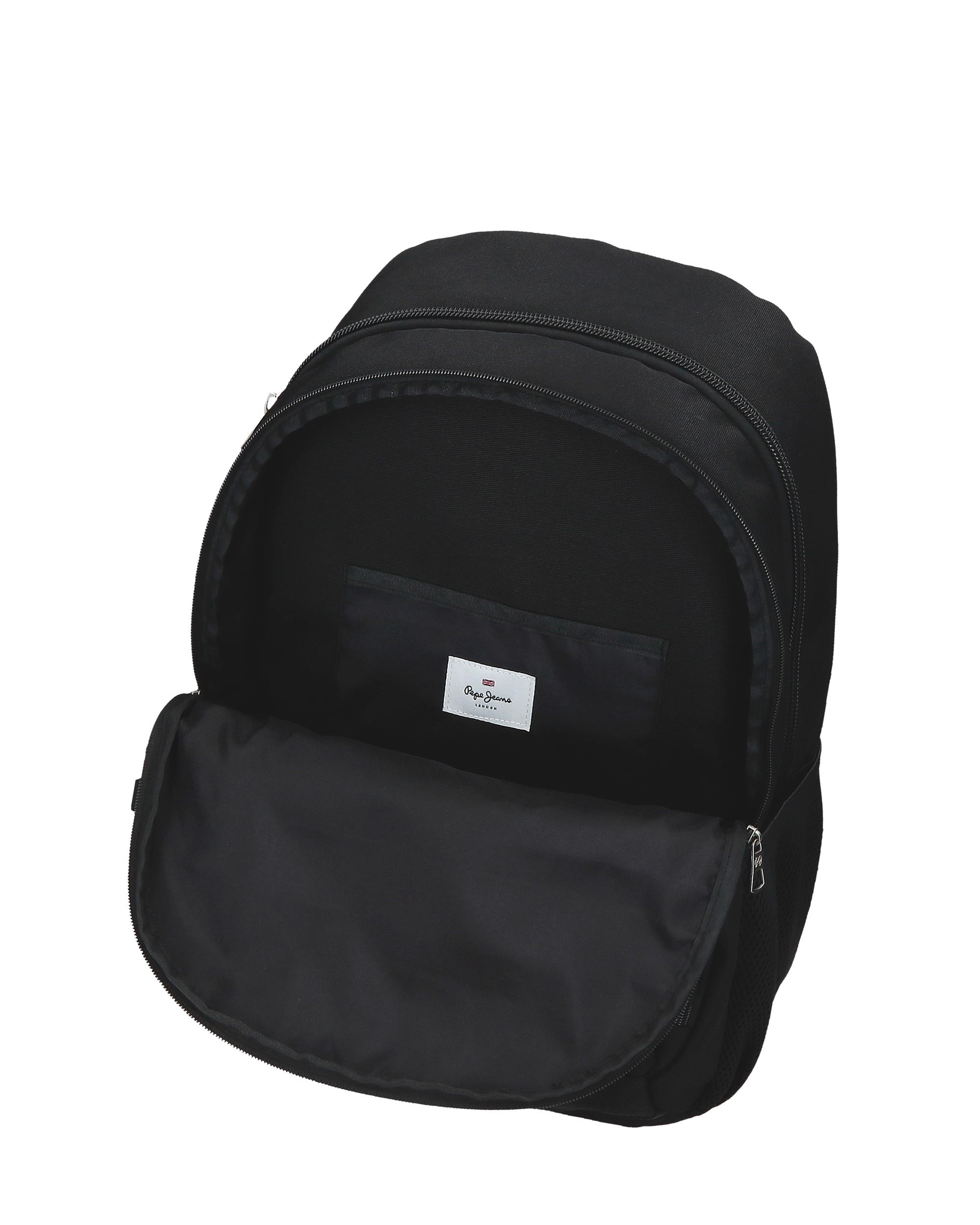 Imagen 5 de Mochila escolar 46 cm PJL Edward dos compartimentos con carro negro Negro