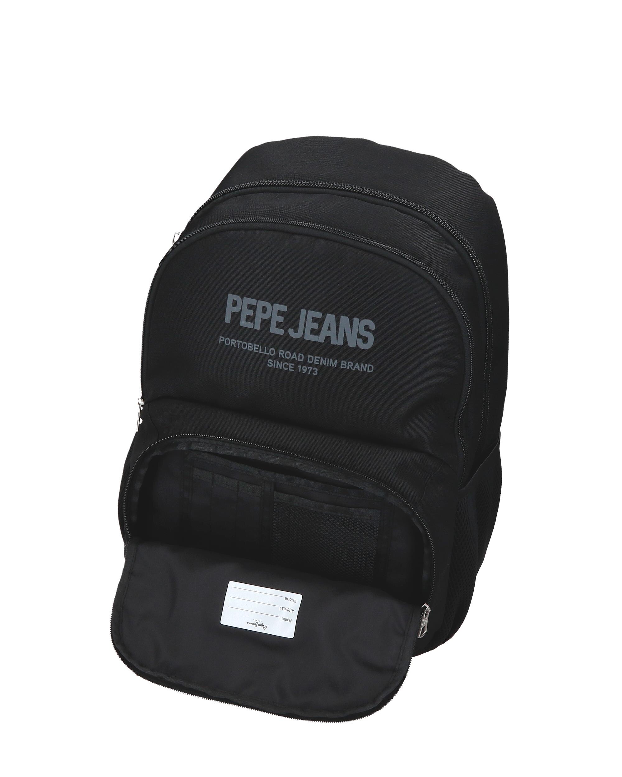 Imagen 6 de Mochila escolar 46 cm PJL Edward dos compartimentos con carro negro Negro