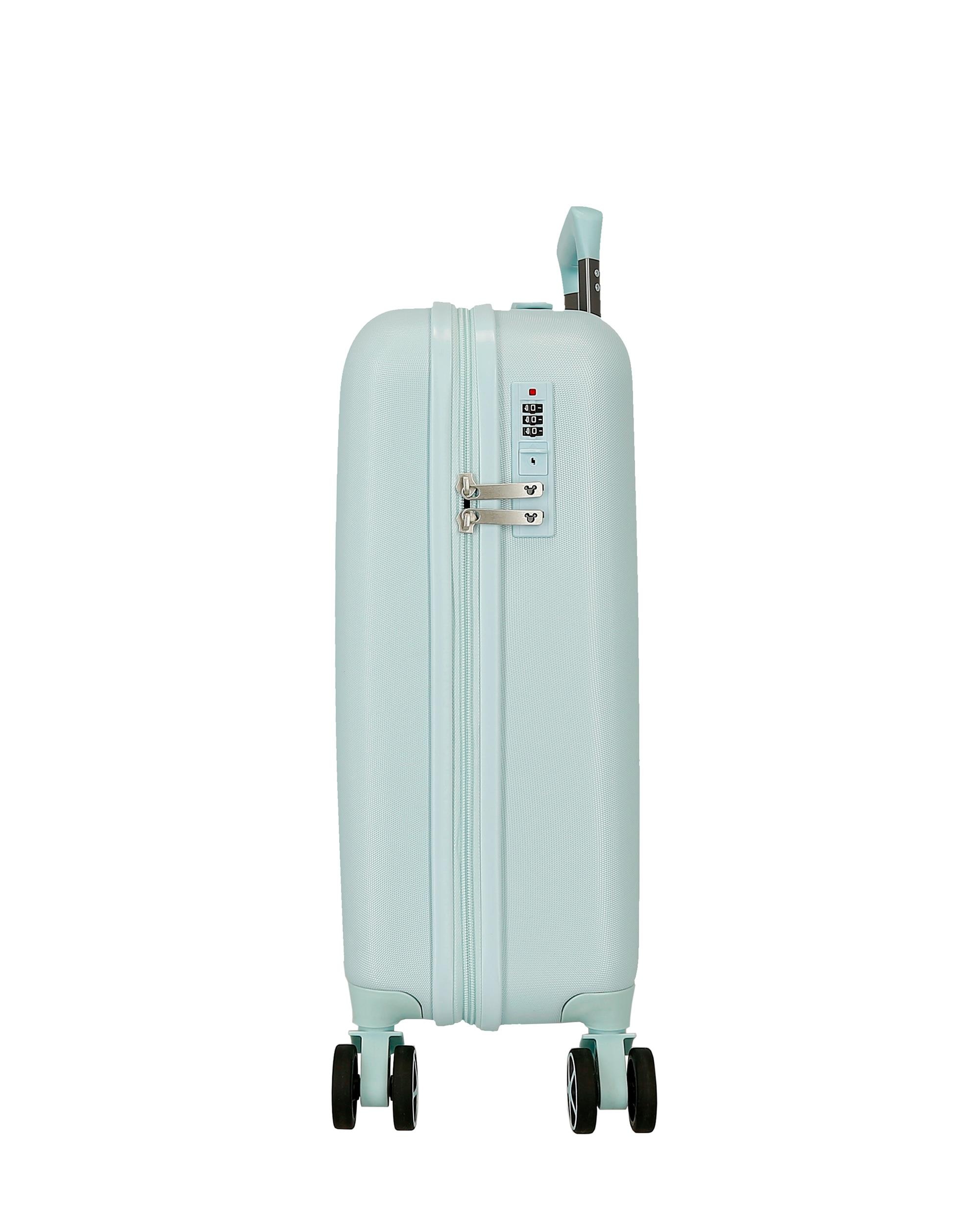 Imagen 2 de Maleta de cabina 55 cm traveling with minnie abs rígida con capacidad de 32l turquesa - Disney - Azul Azul