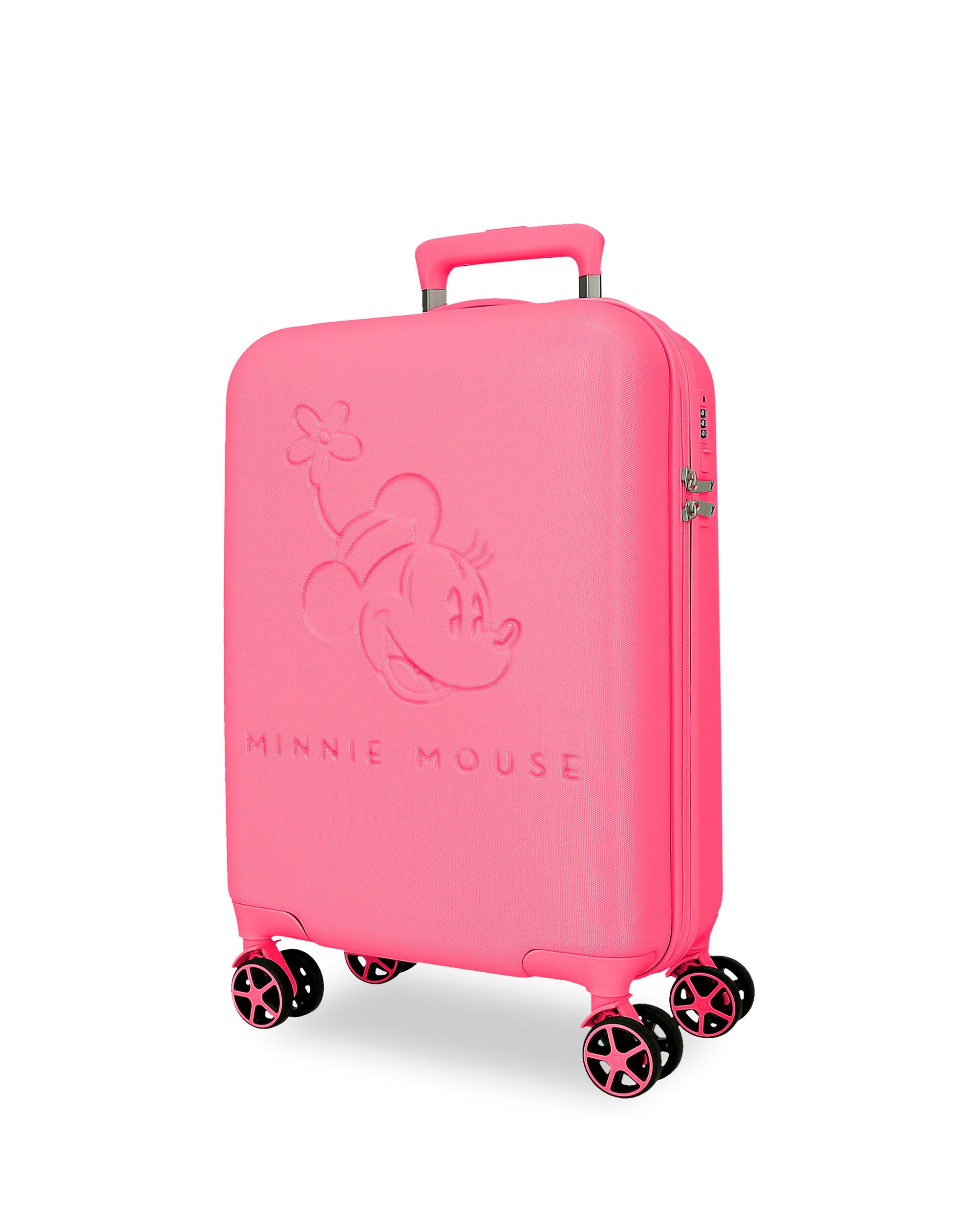 Imagen 1 de Maleta de cabina 55 cm traveling with minnie abs rígida con capacidad de 32l turquesa azul Rosa