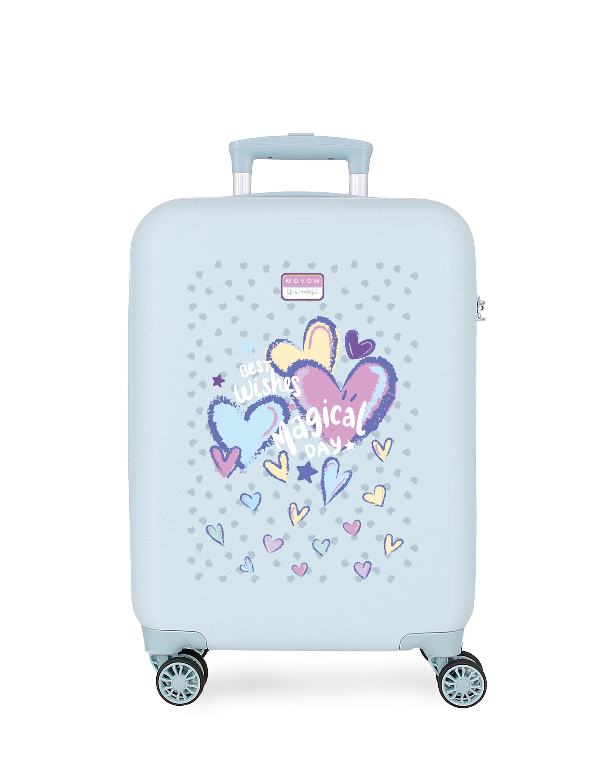 Imagen 0 de Maleta de cabina 55 cm best wishes abs rígida con capacidad de 35l azul claro Azul