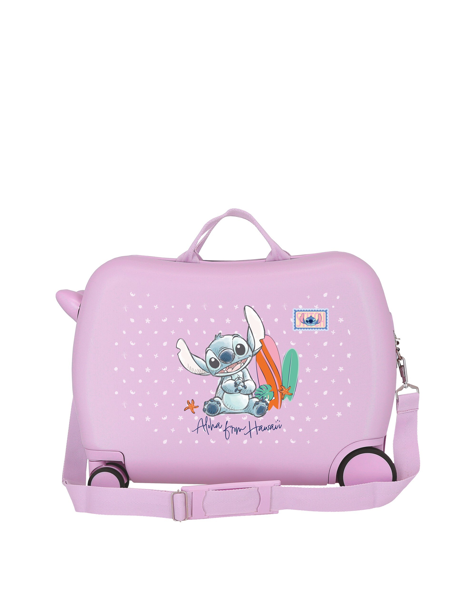 Maleta infantil 2 ruedas multidireccionales 50 cm stitch from hawaii abs rígida con capacidad de 34l - Disney - Morado Morado-3
