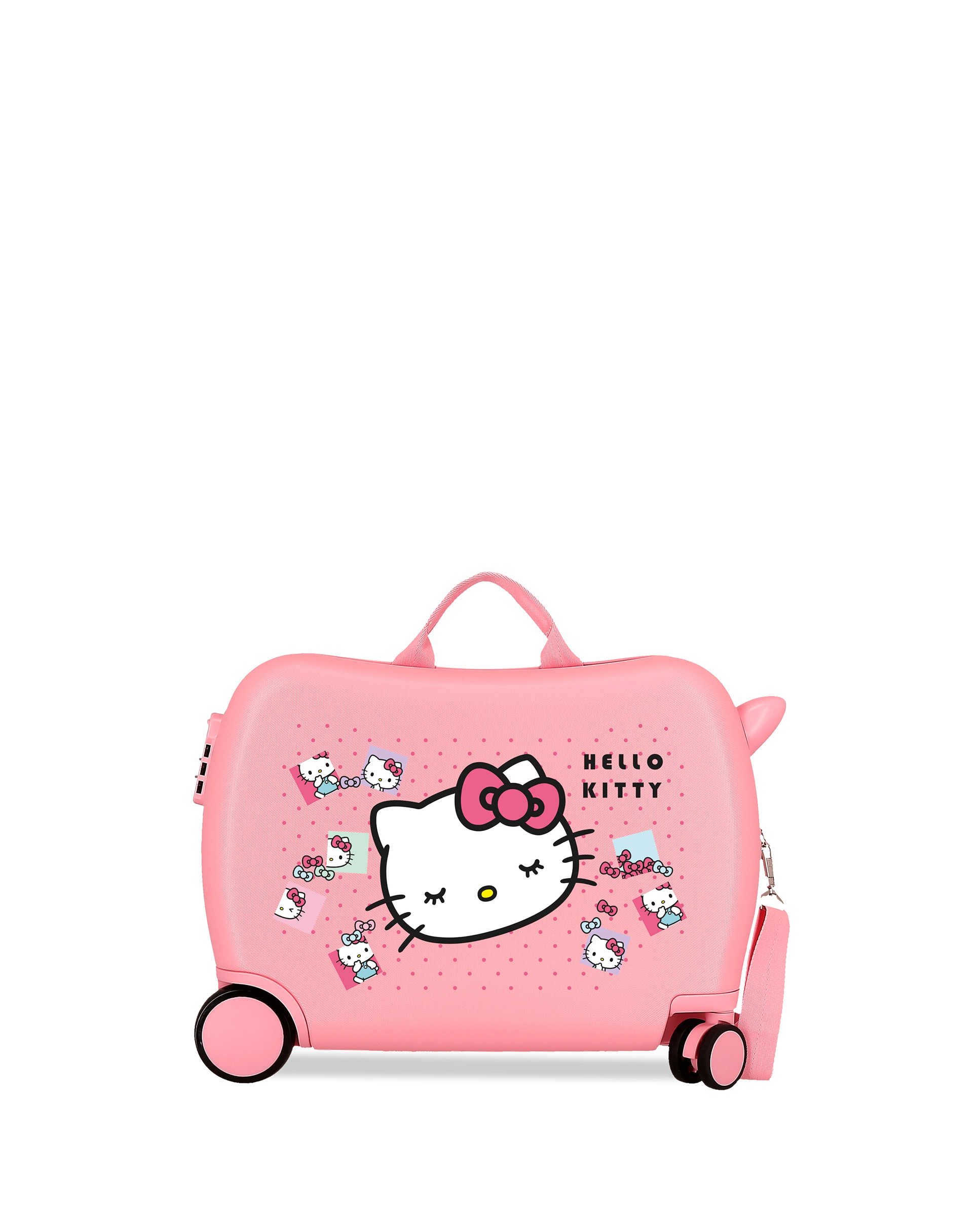 Imagen 0 de Maleta infantil 2 ruedas multidireccionales 50 cm Hello Kitty Bows ABS rígida con capacidad de 34L Rosa pastel
