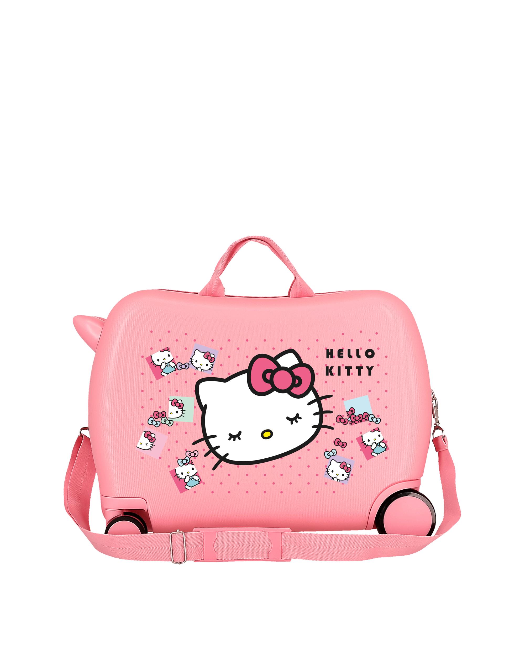 Maleta infantil 2 ruedas multidireccionales 50 cm Hello Kitty Bows ABS rígida con capacidad de 34L - Personajes - Rosa pastel Rosa pastel-3