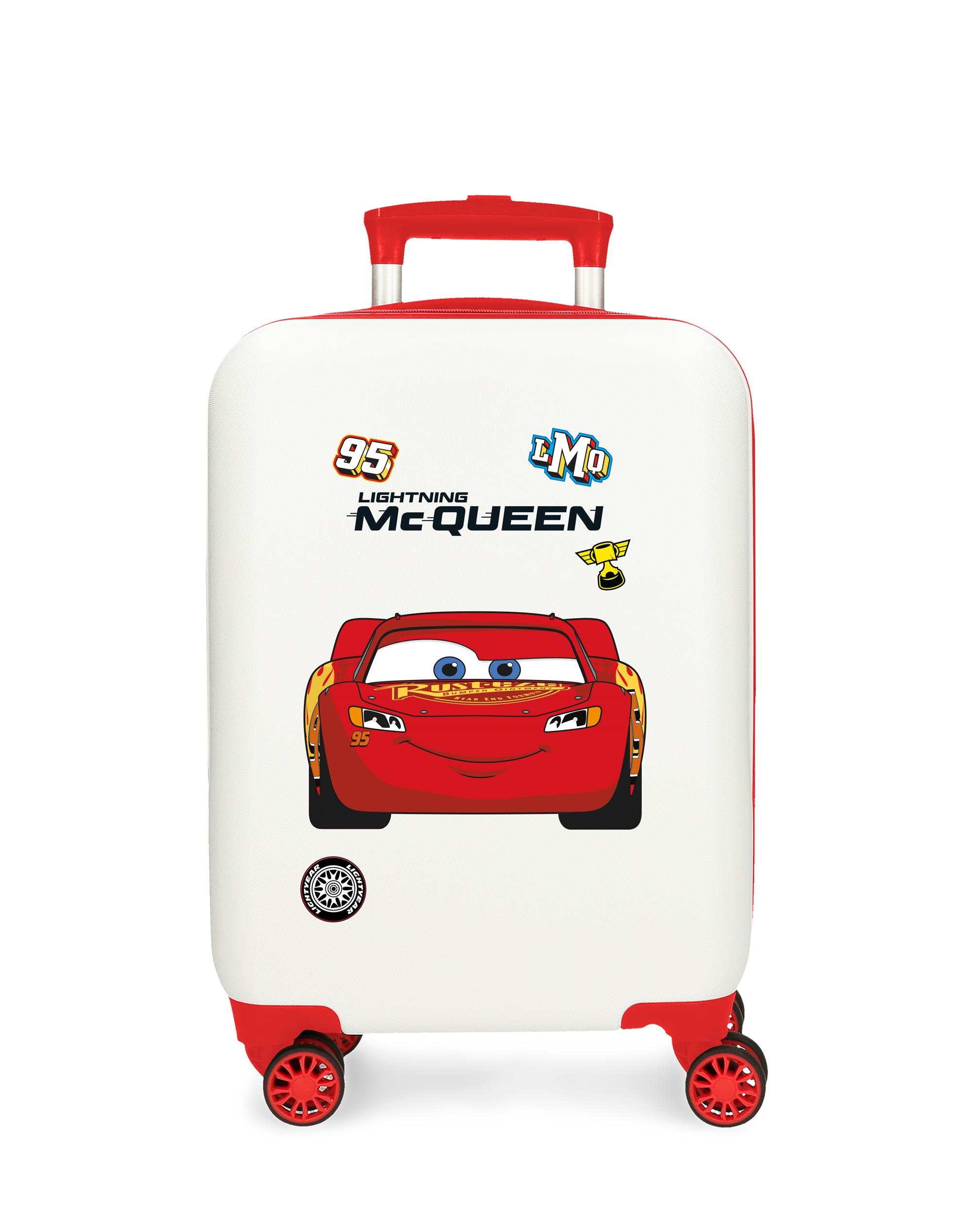 Maleta de cabina 50 cm mcqueen red abs rígida con capacidad de 33l - Disney - Blanco Blanco-1