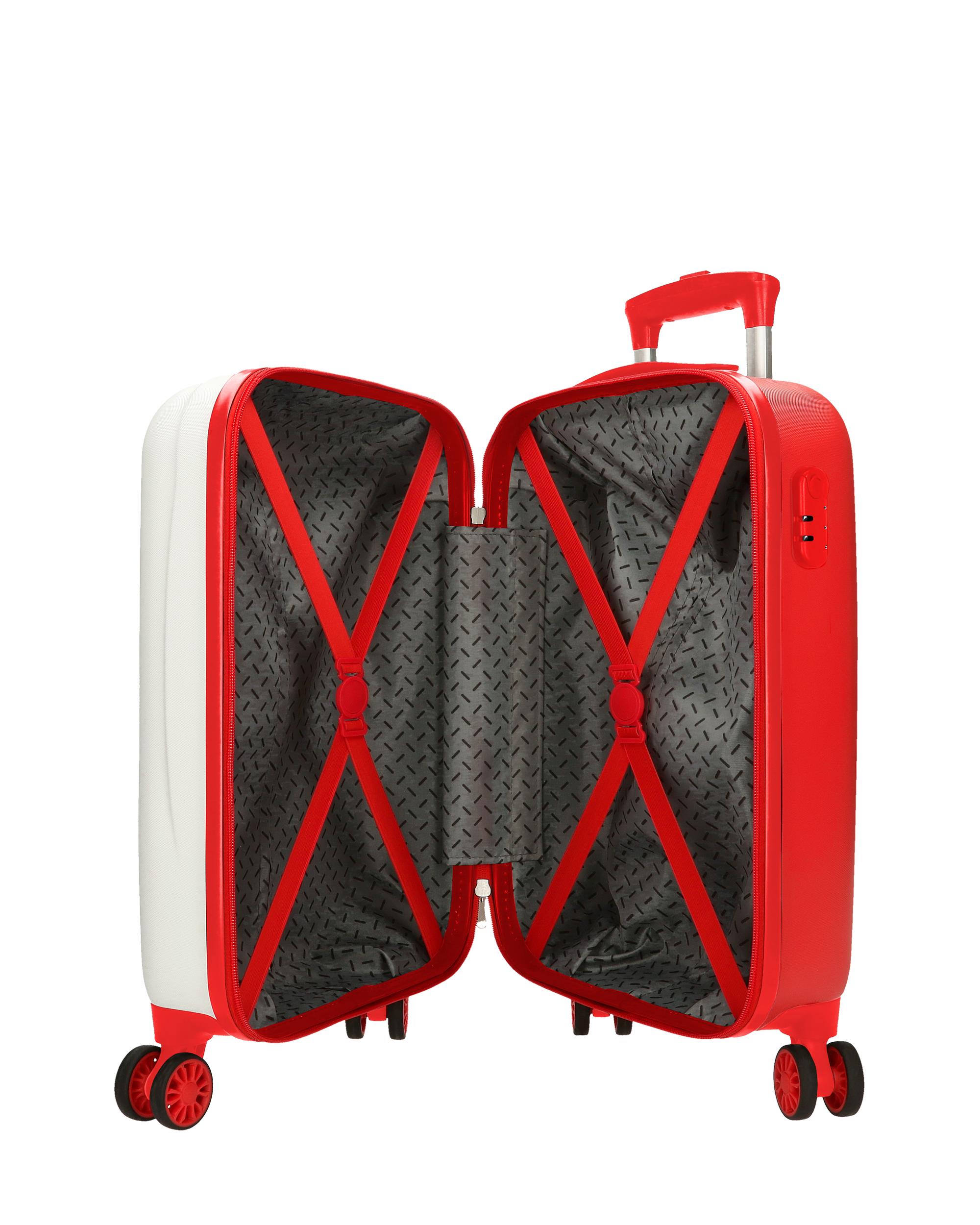 Maleta de cabina 50 cm mcqueen red abs rígida con capacidad de 33l - Disney - Blanco Blanco-5