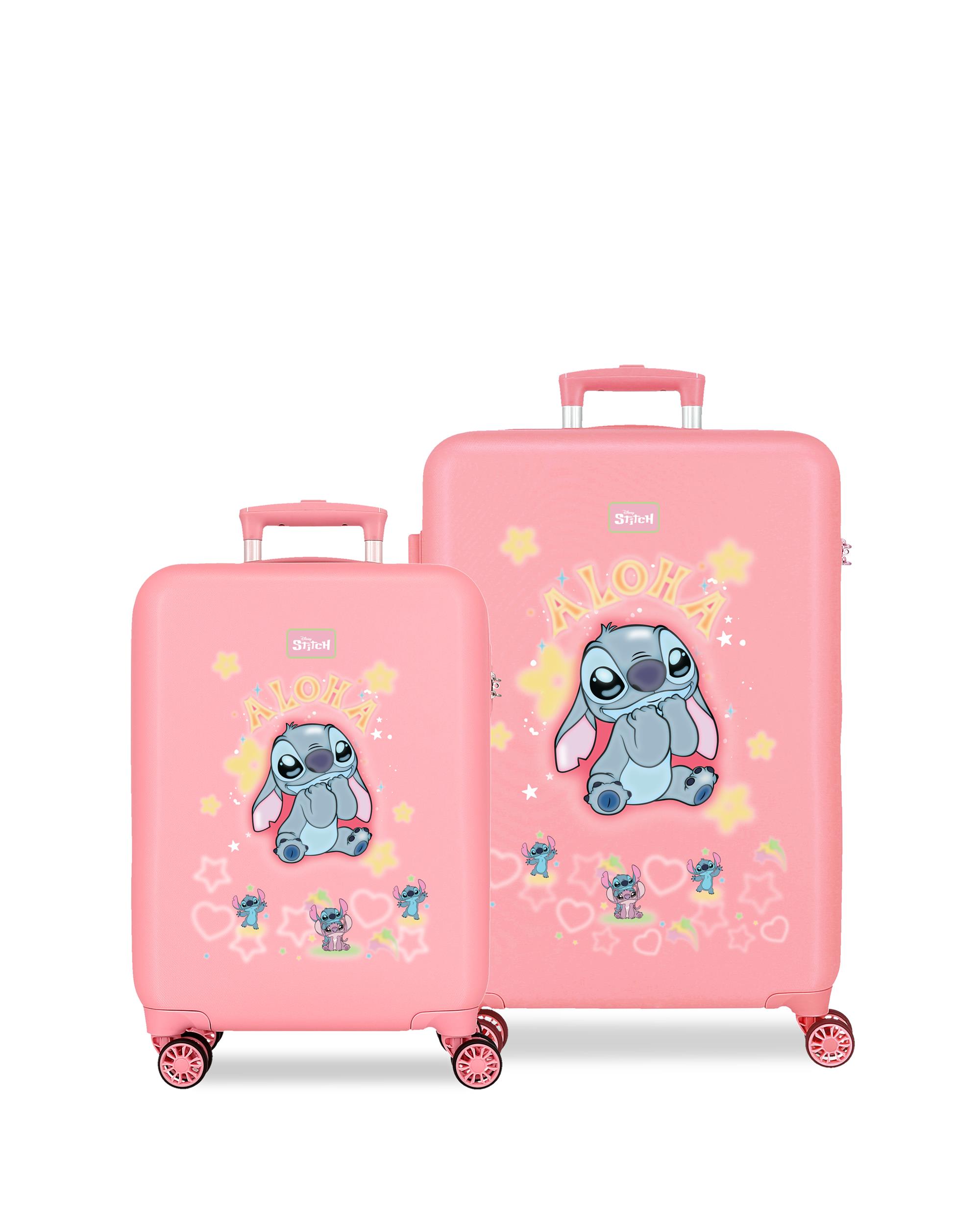 Disney - Juego de maletas 55-65 cm stitch you&me abs rígida con capacidad de 91l.