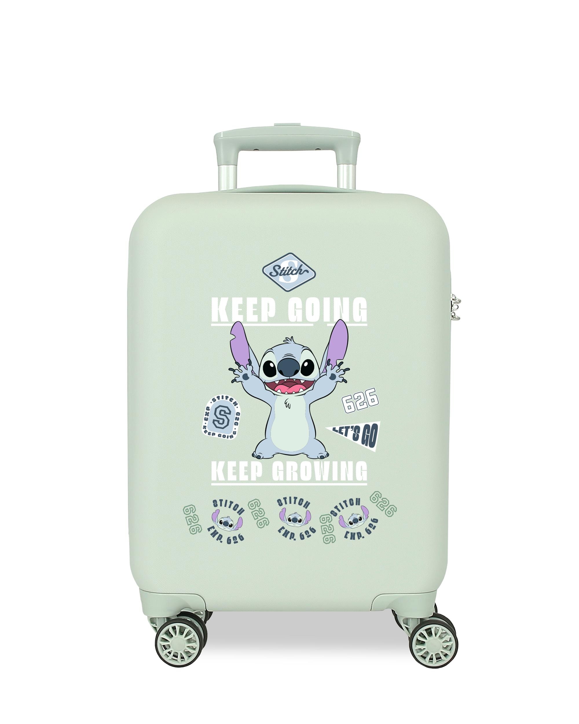 Disney - Maleta de cabina 50 cm stitch keep going abs rígida con capacidad de 33l.