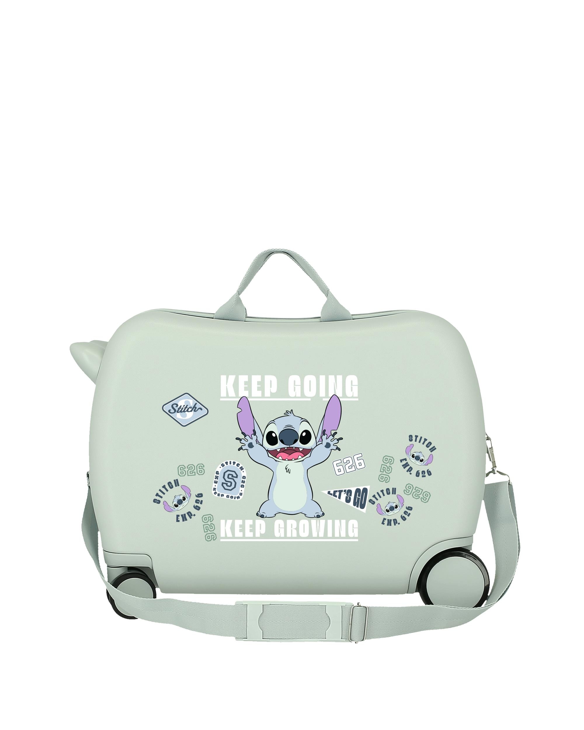 Imagen 3 de Maleta infantil 2 ruedas multidireccionales 50 cm stitch keep going abs rígida con capacidad de 34l - Disney - Verde Verde