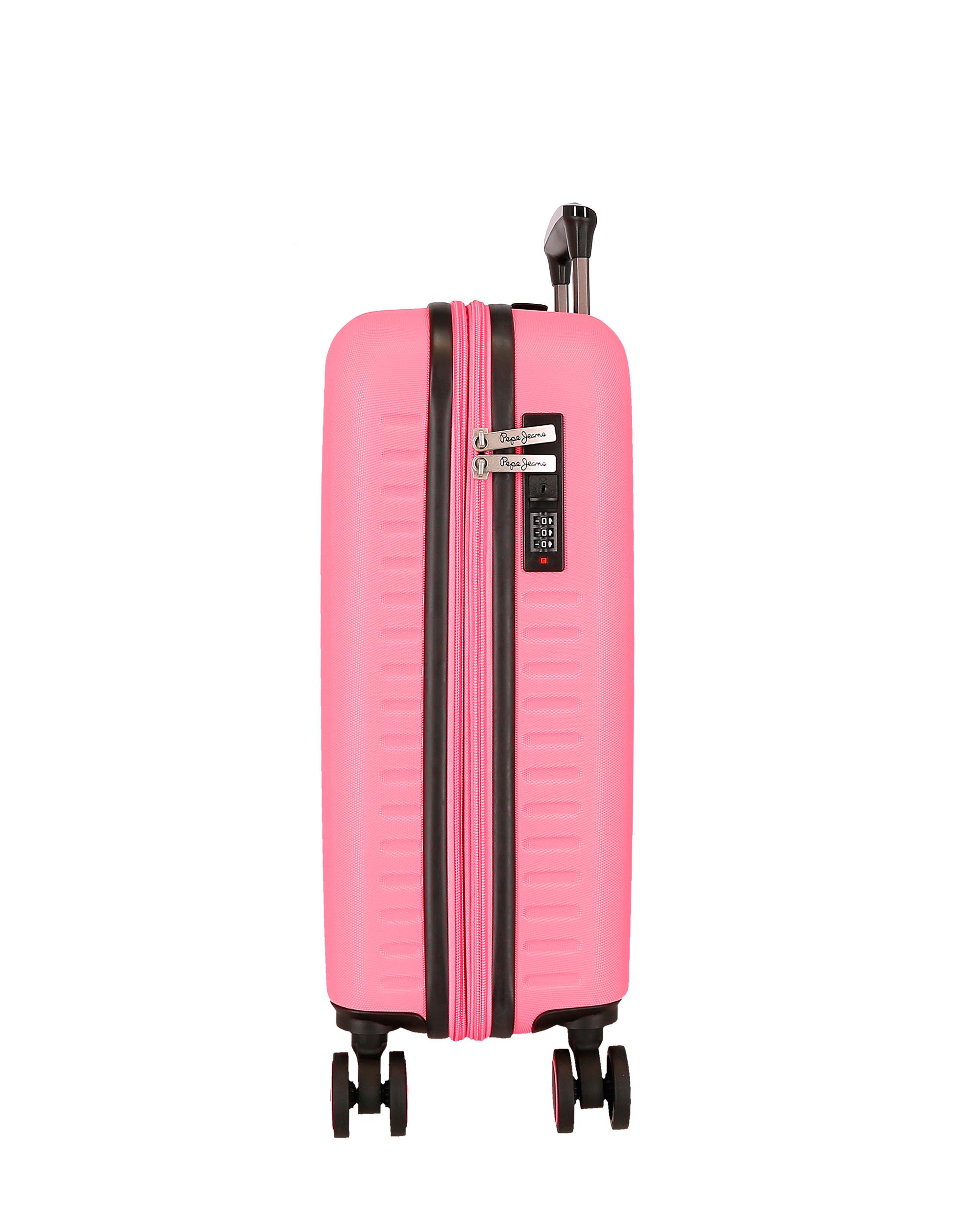 Imagen 2 de Maleta de cabina 55 cm expandible pjl evelyn abs rígida hasta 44 l fucsia - Pepe Jeans - Rosa Rosa