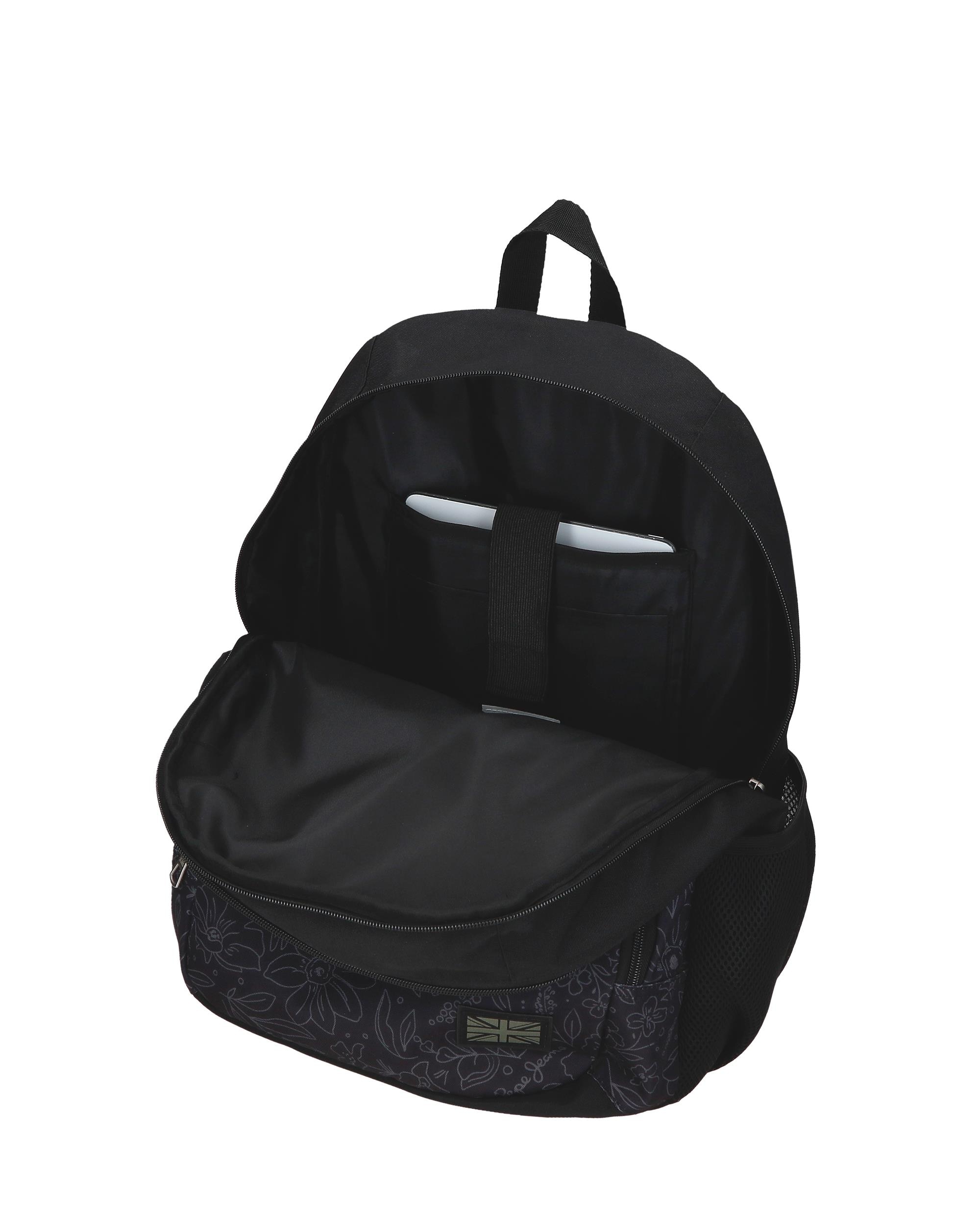Mochila escolar 44 cm PJL Eloise dos compartimentos con carro negro Negro-4