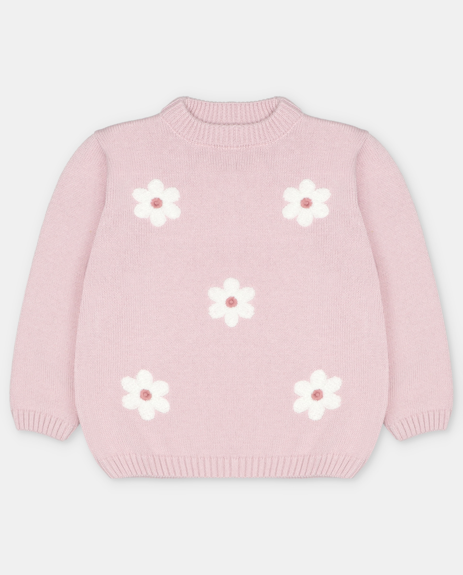 Jersey de niña con dibujo frontal. - Martín Aranda - Rosa claro Rosa claro-1