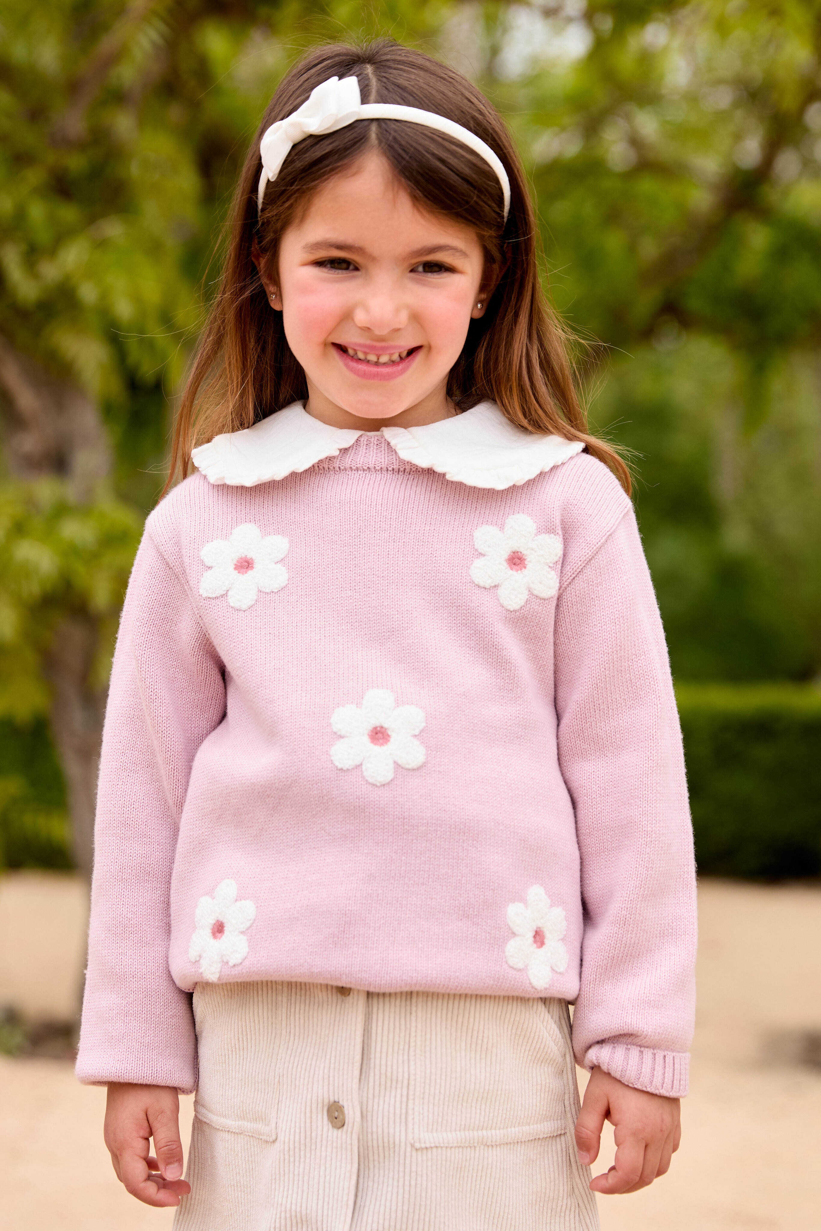 Jersey de niña con dibujo frontal. - Martín Aranda - Rosa claro Rosa claro-2