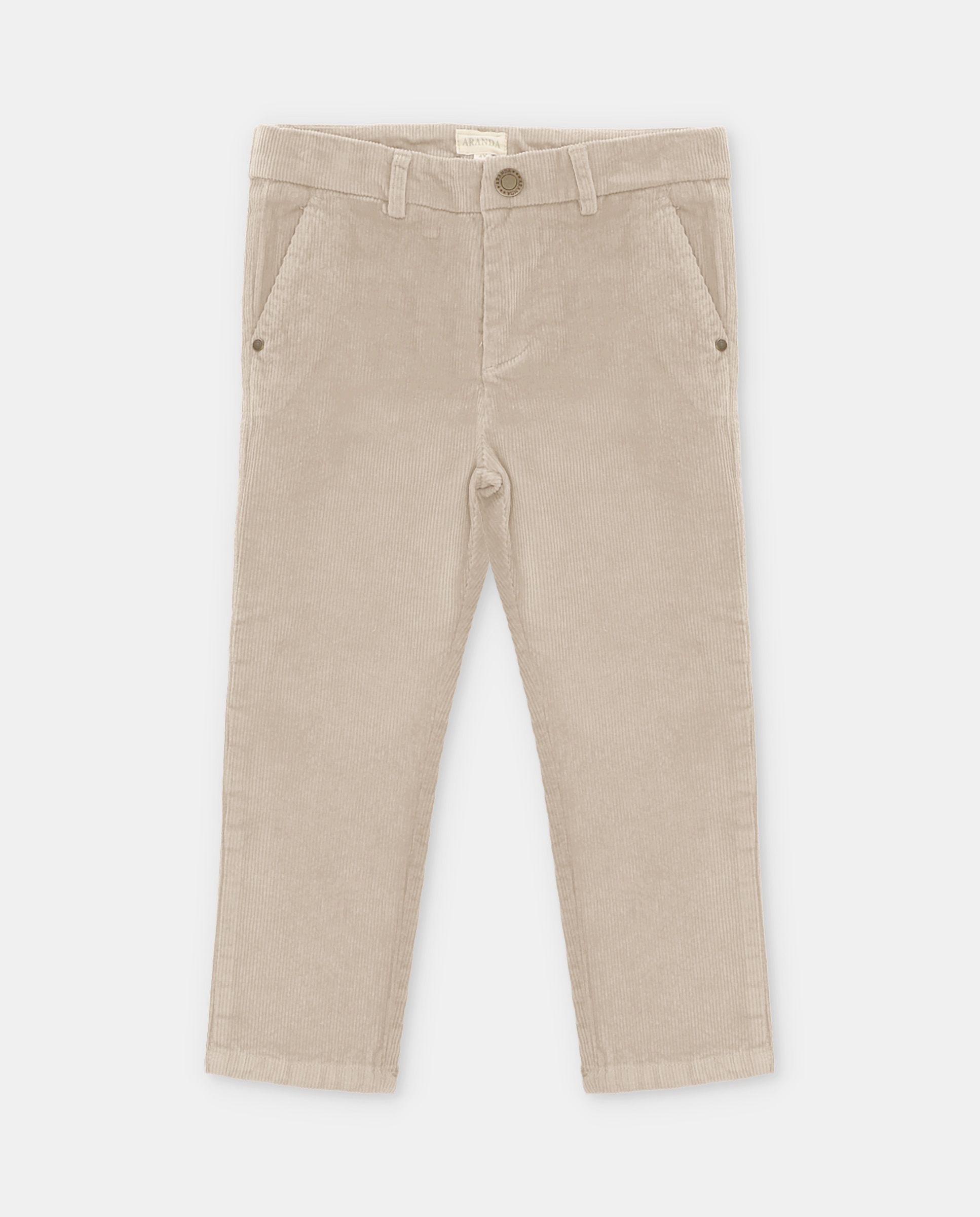 Pantalón de niño de micropana con bolsillos. - Martín Aranda - Beige Beige-1