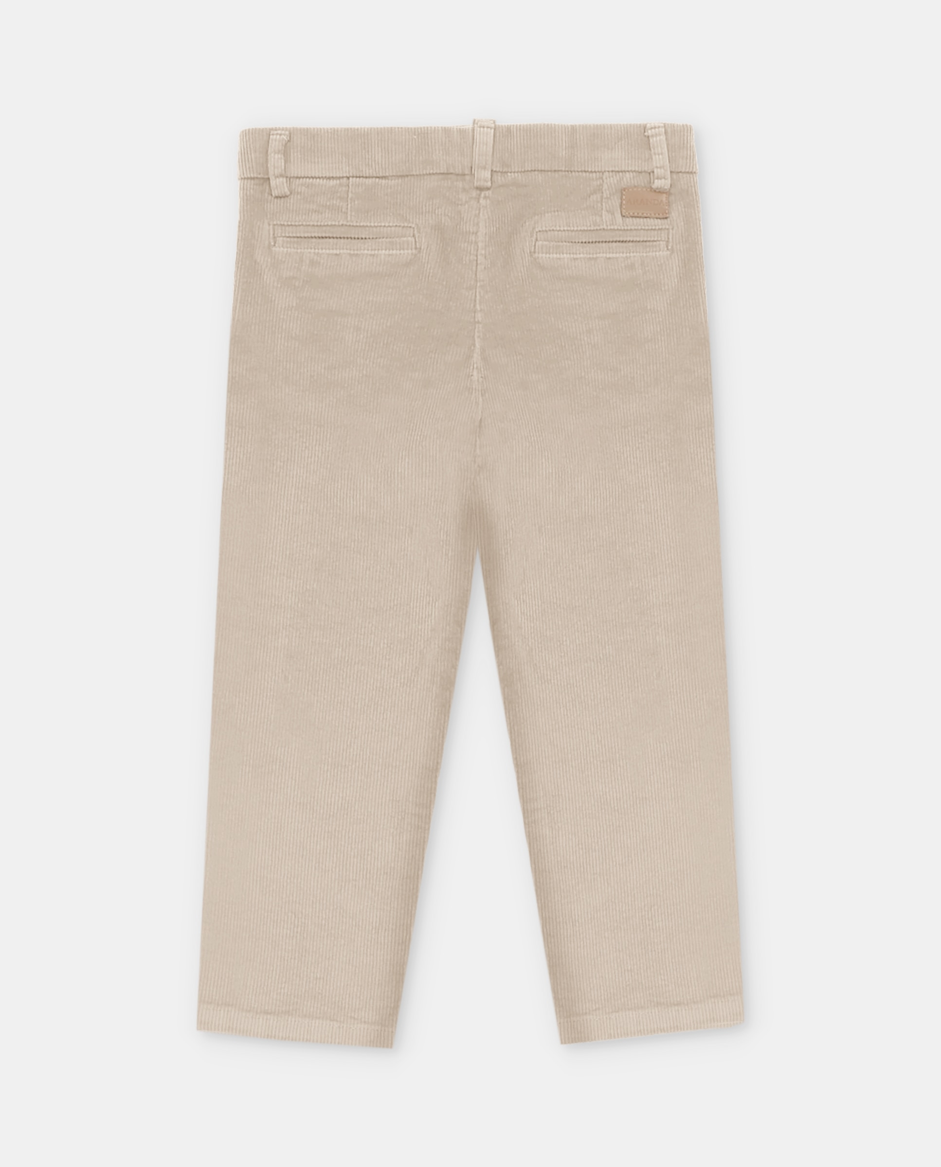 Pantalón de niño de micropana con bolsillos. - Martín Aranda - Beige Beige-5