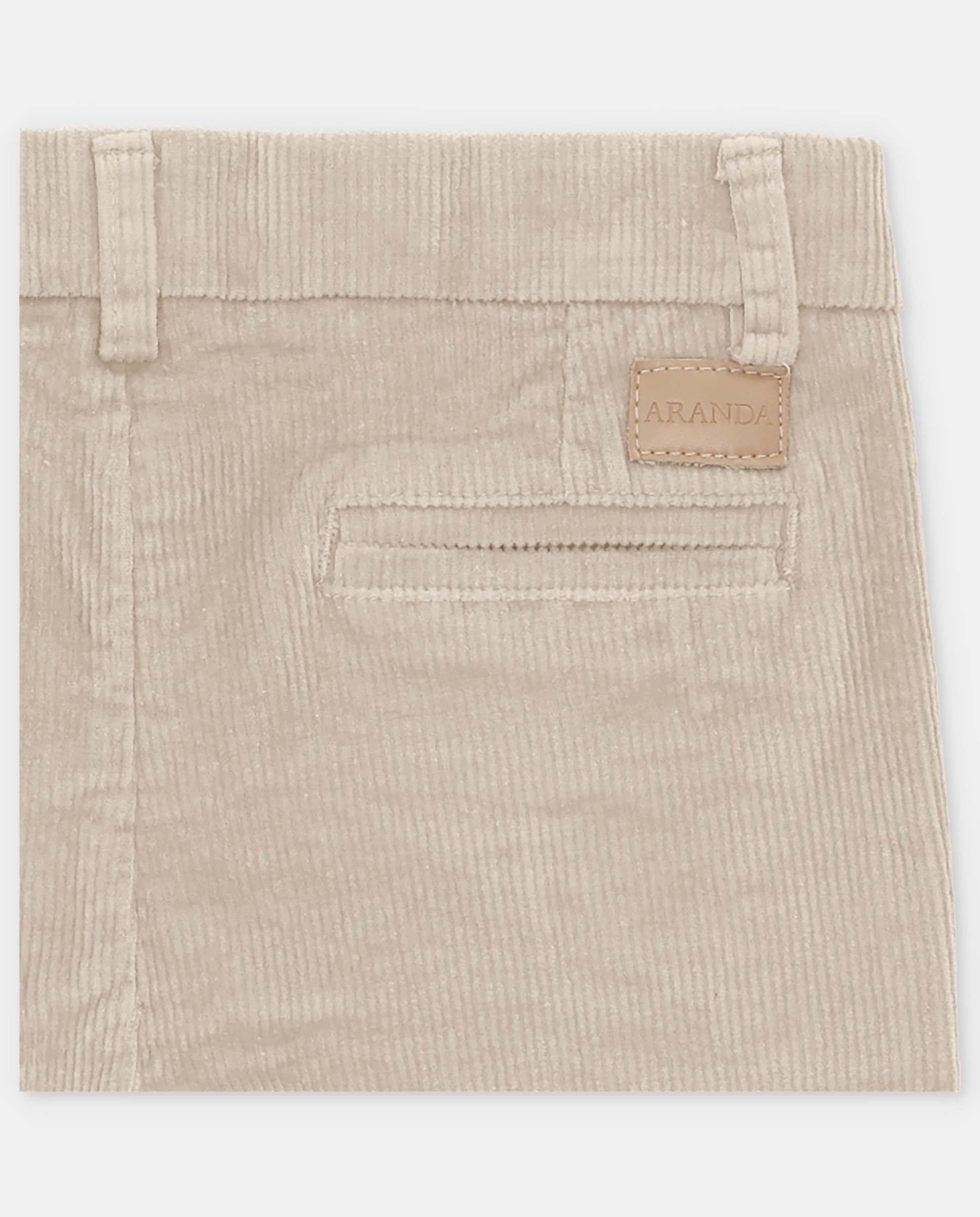 Pantalón de niño de micropana con bolsillos. - Martín Aranda - Beige Beige-4