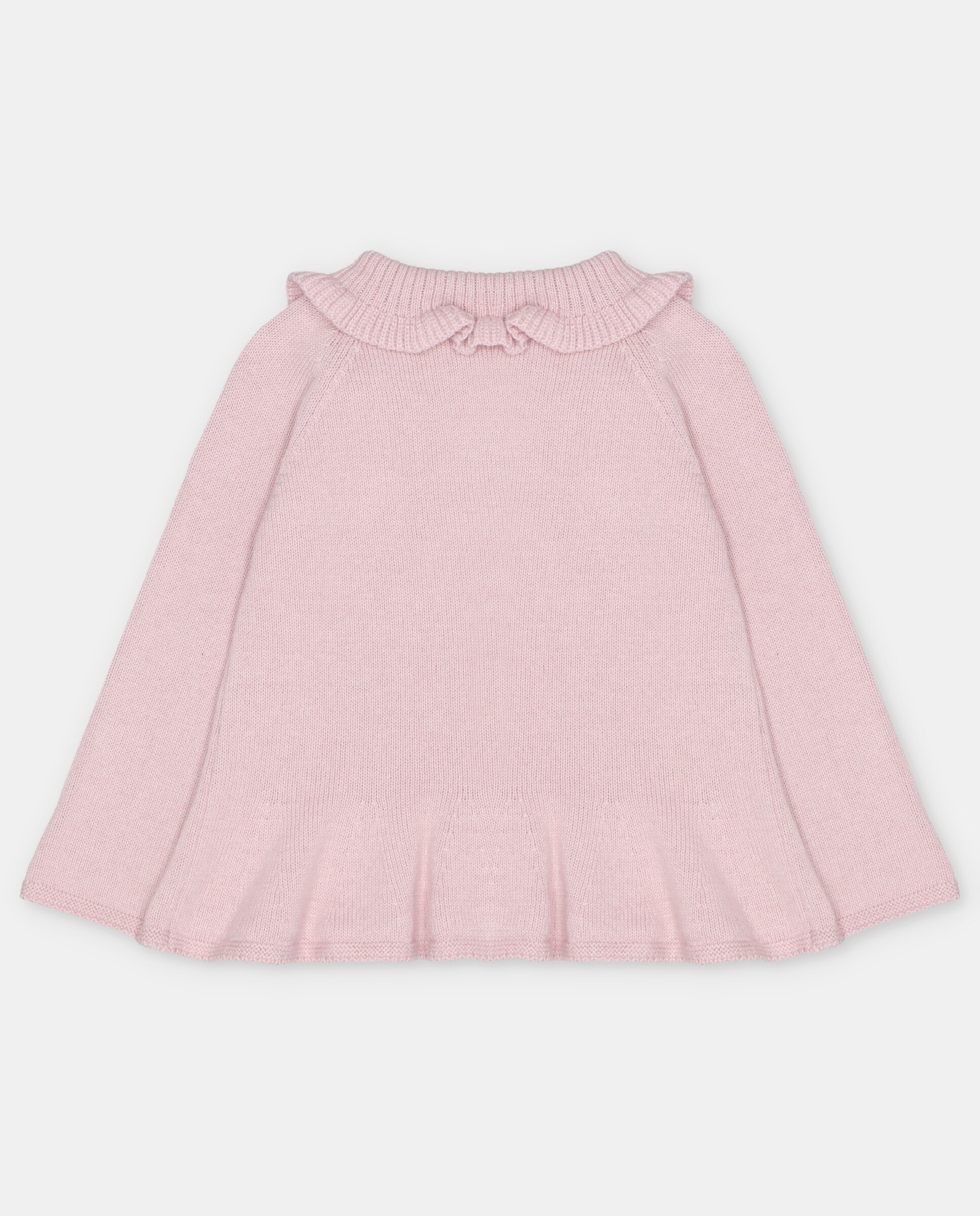 Chaqueta de niña tricot con cuello volante. - Martín Aranda - Rosa claro Rosa claro-3