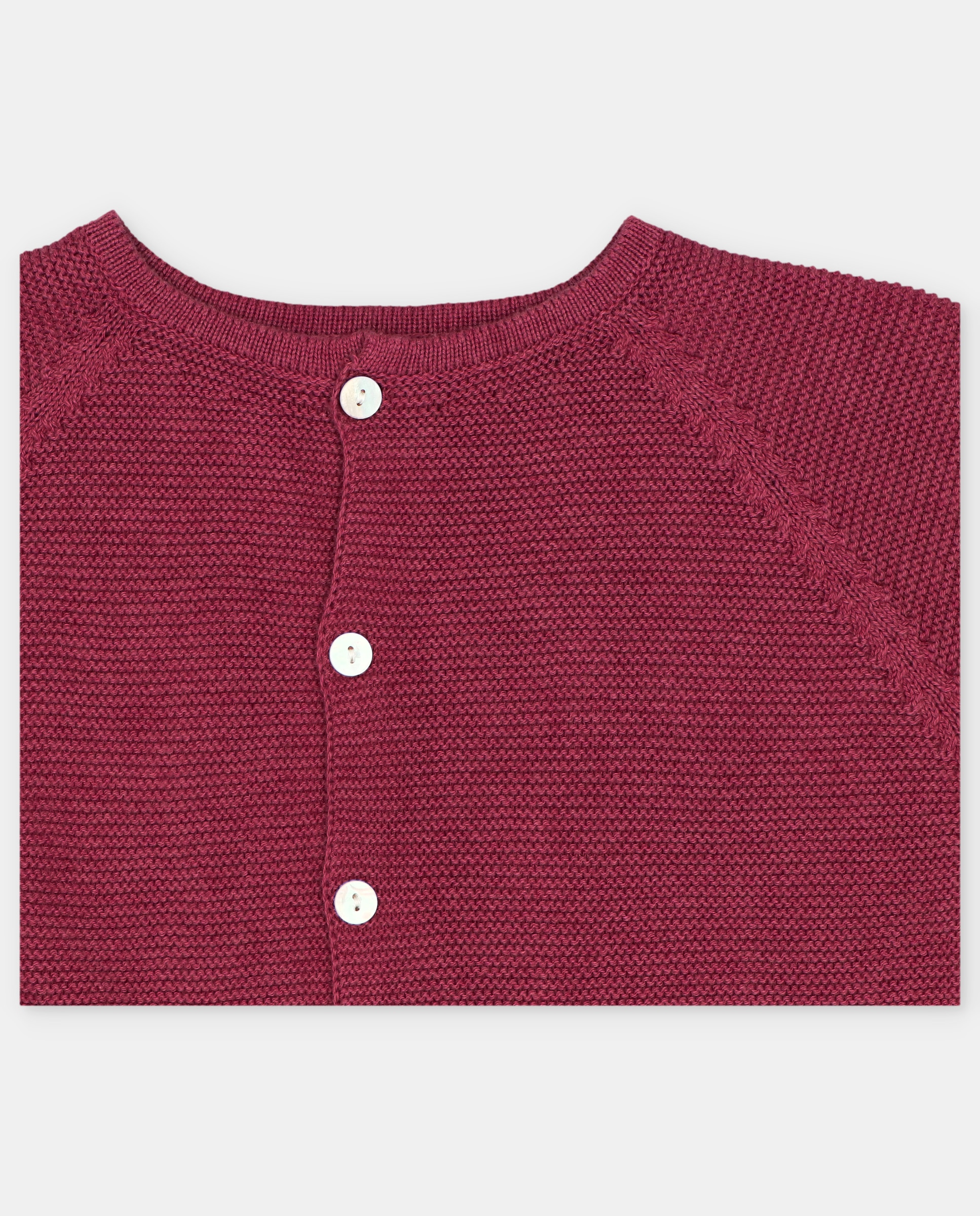 Chaqueta de bebé tricot con botones. - Martín Aranda - Burdeos Burdeos-2