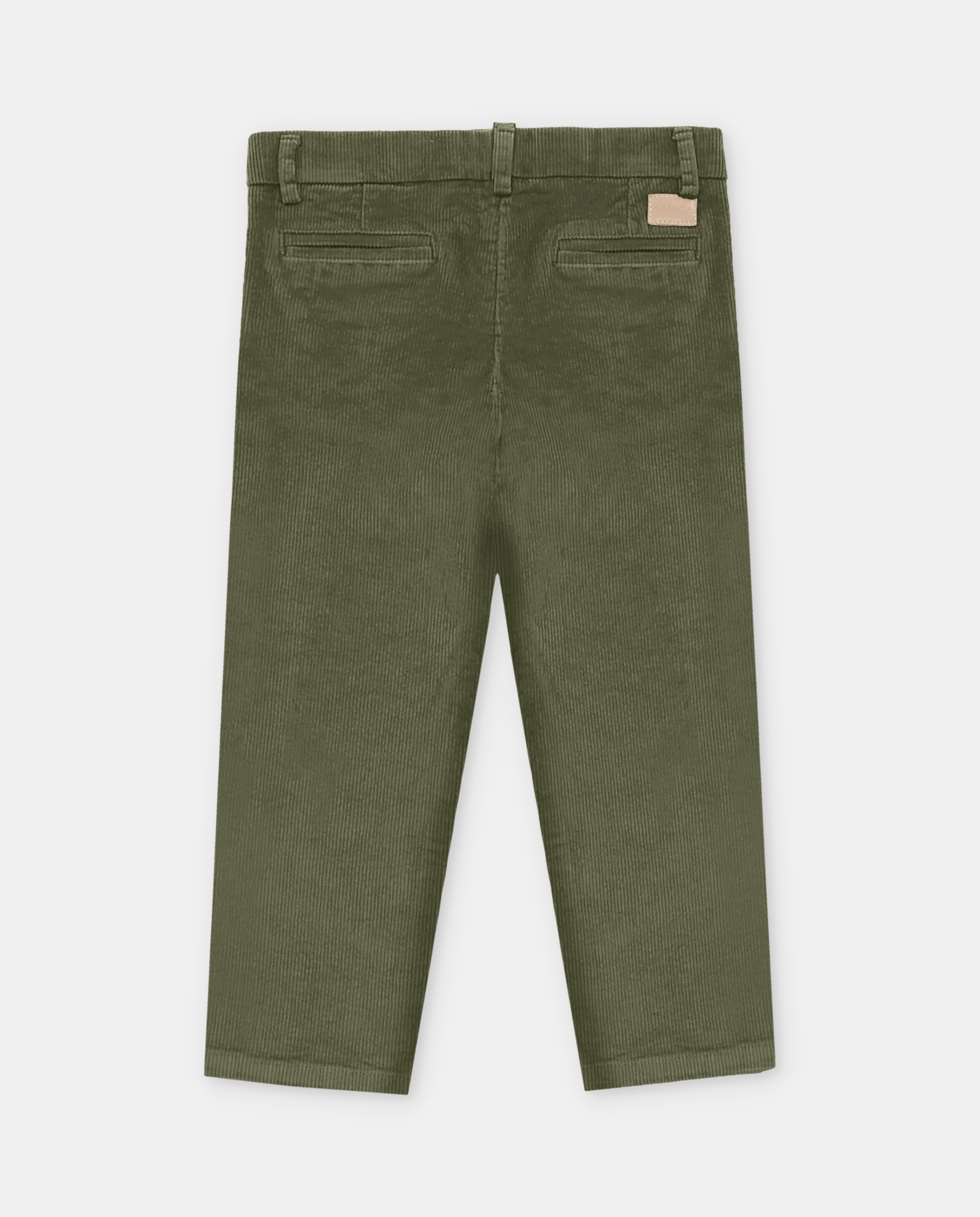 Pantalón de niño de micropana con bolsillos. - Martín Aranda - Verde oscuro Verde oscuro-3