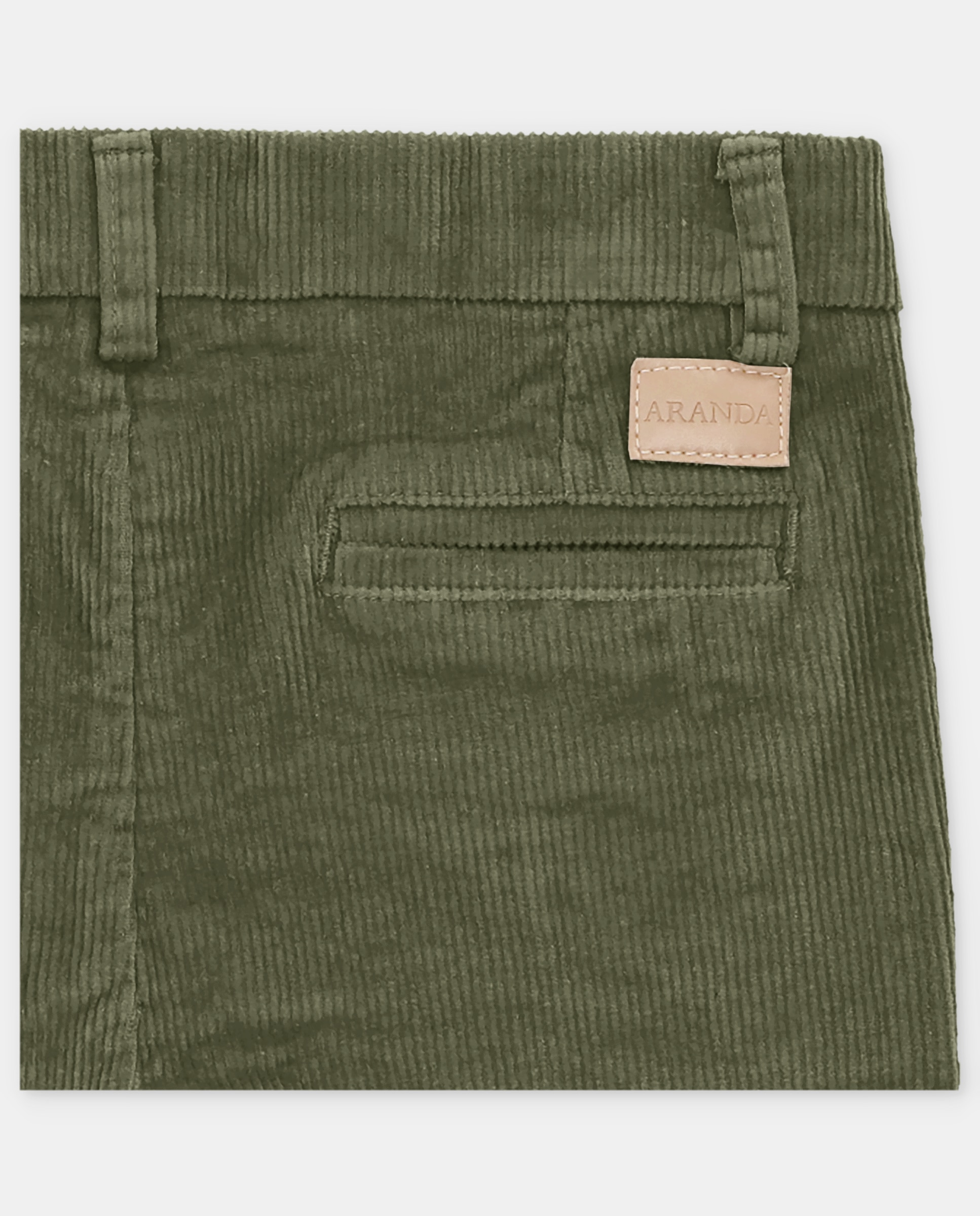 Pantalón de niño de micropana con bolsillos. - Martín Aranda - Verde oscuro Verde oscuro-2