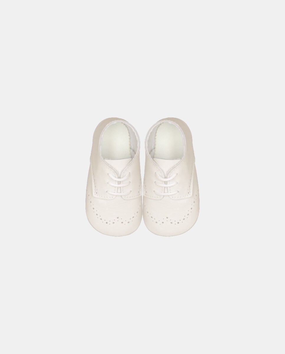 Imagen 2 de Zapato con cordones de bebé de piel. - Martín Aranda - Beige Beige