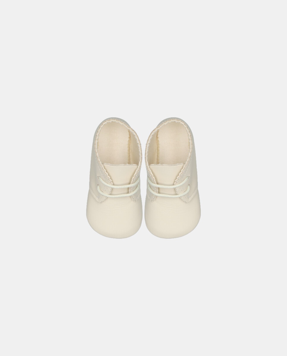 Imagen 2 de Botas de bebé de piel con cordones. - Martín Aranda - Beige Beige