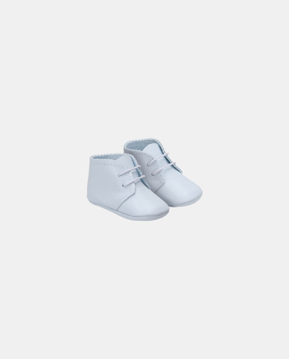Imagen 3 de Botas de bebé de piel con cordones. - Martín Aranda - Azul celeste Azul celeste