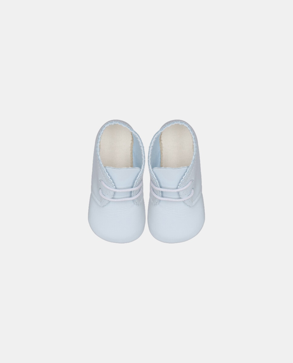 Imagen 2 de Botas de bebé de piel con cordones. - Martín Aranda - Azul celeste Azul celeste