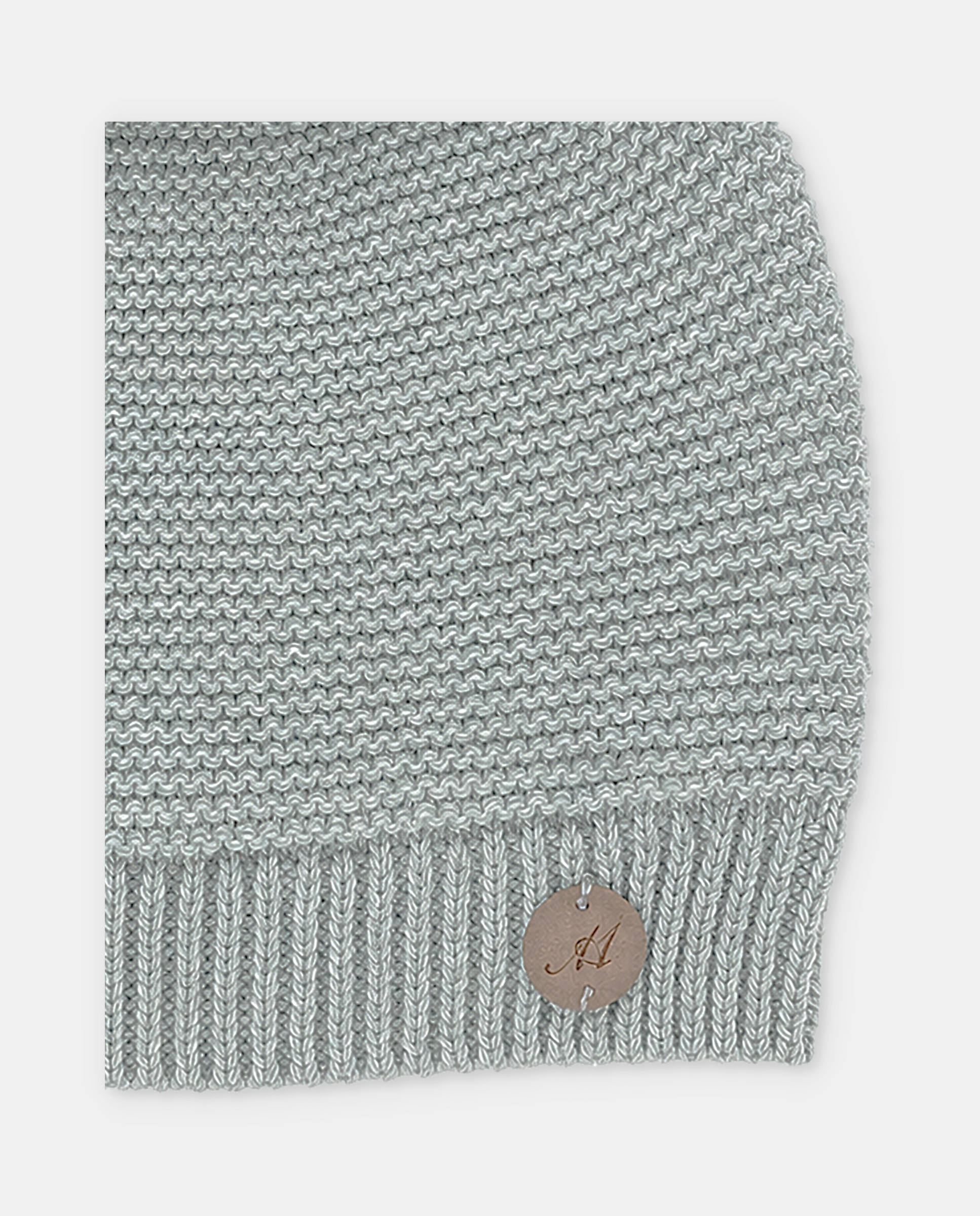 Gorro de bebés de punto con pompón de pelo. - Martín Aranda - Verde Verde-2